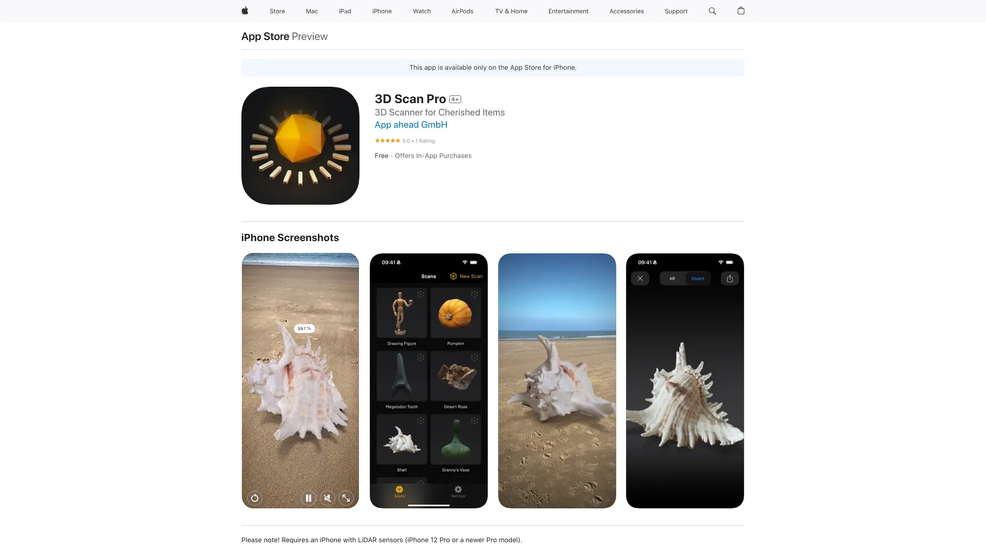 3D Scan Pro网页截图,3D Scan Pro网页快照