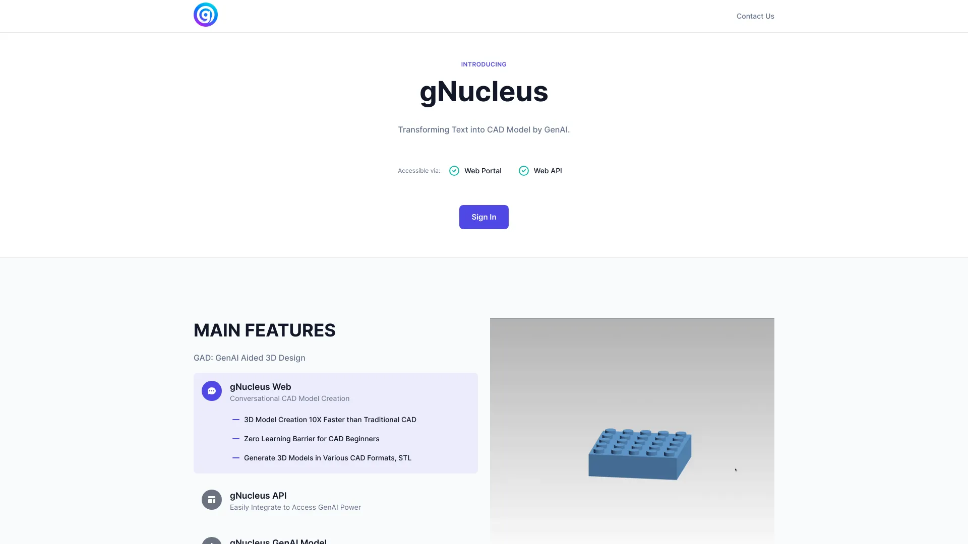 gNucleus AI网页截图,gNucleus AI网页快照
