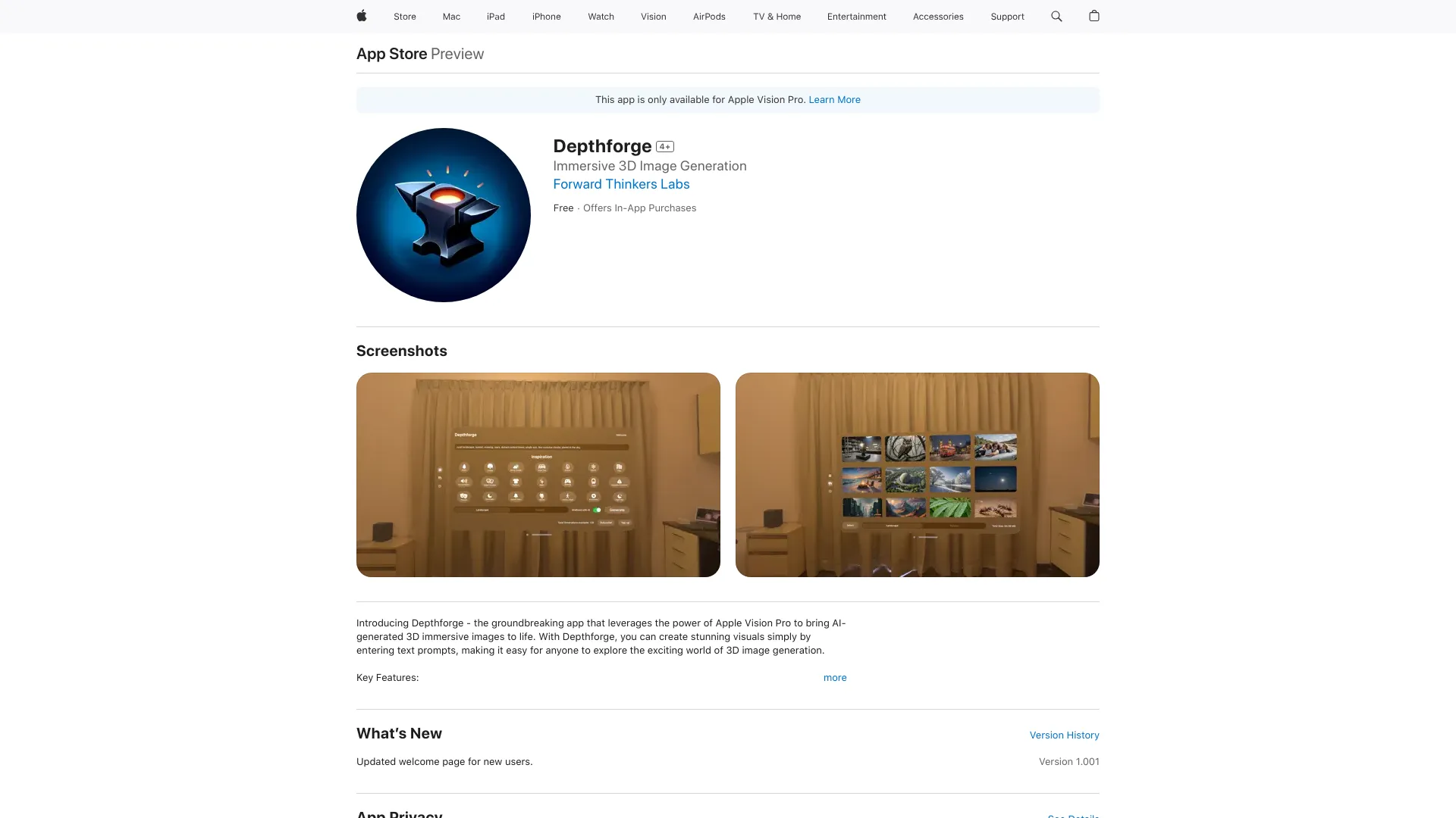 Depthforge网页截图,Depthforge网页快照
