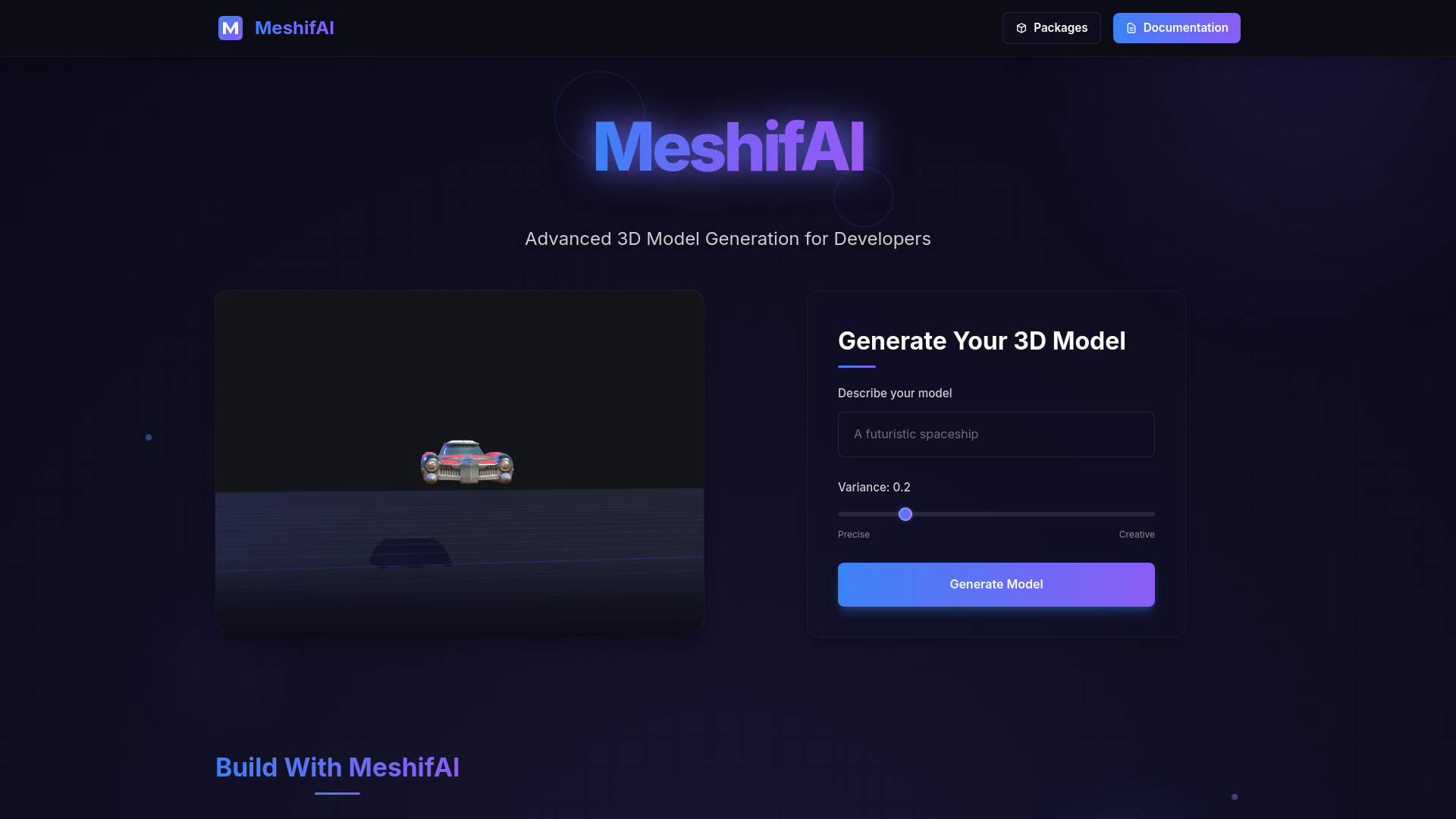 MeshifAI网页截图,MeshifAI网页快照