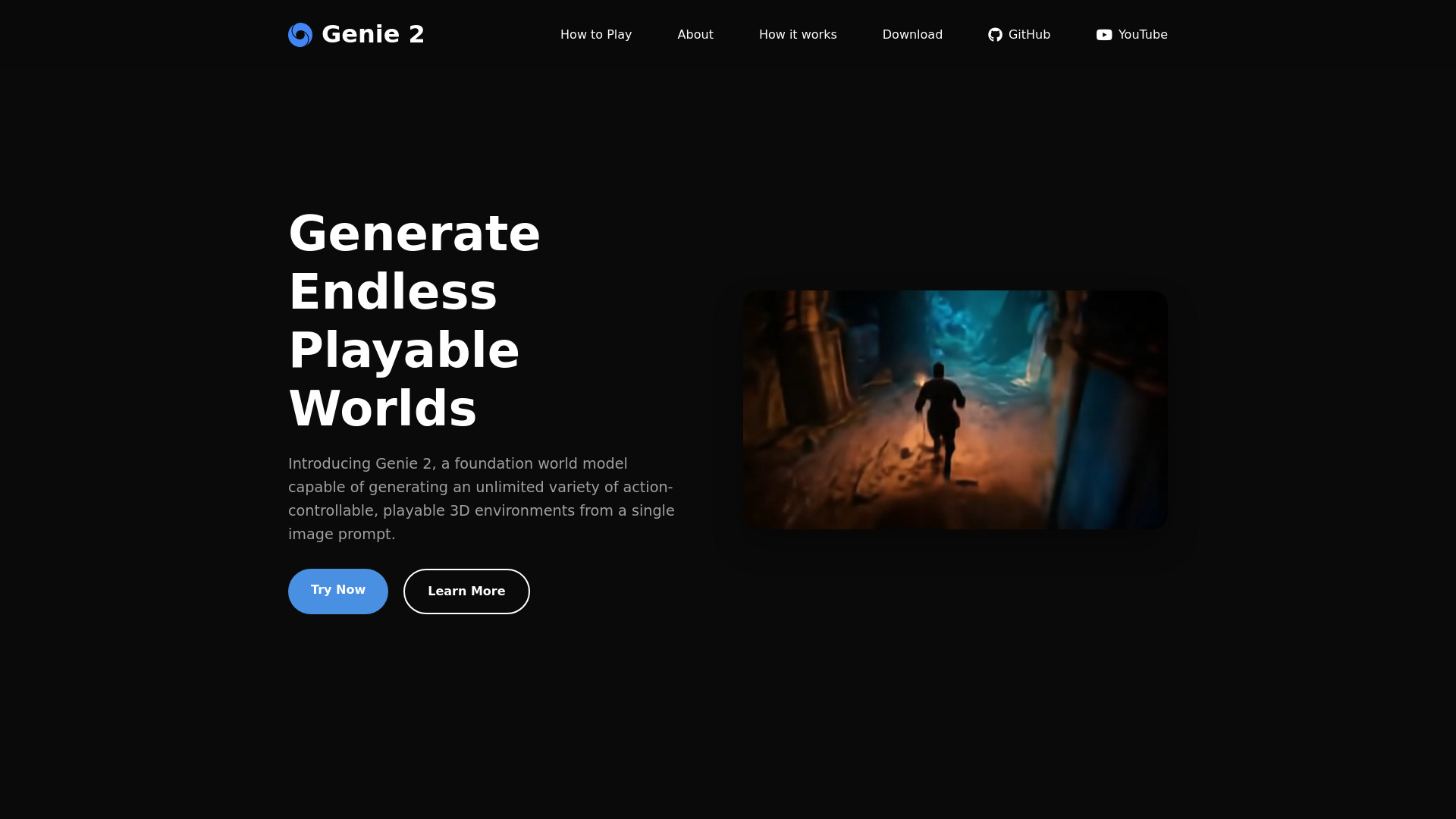 Genie 2网页截图,Genie 2网页快照