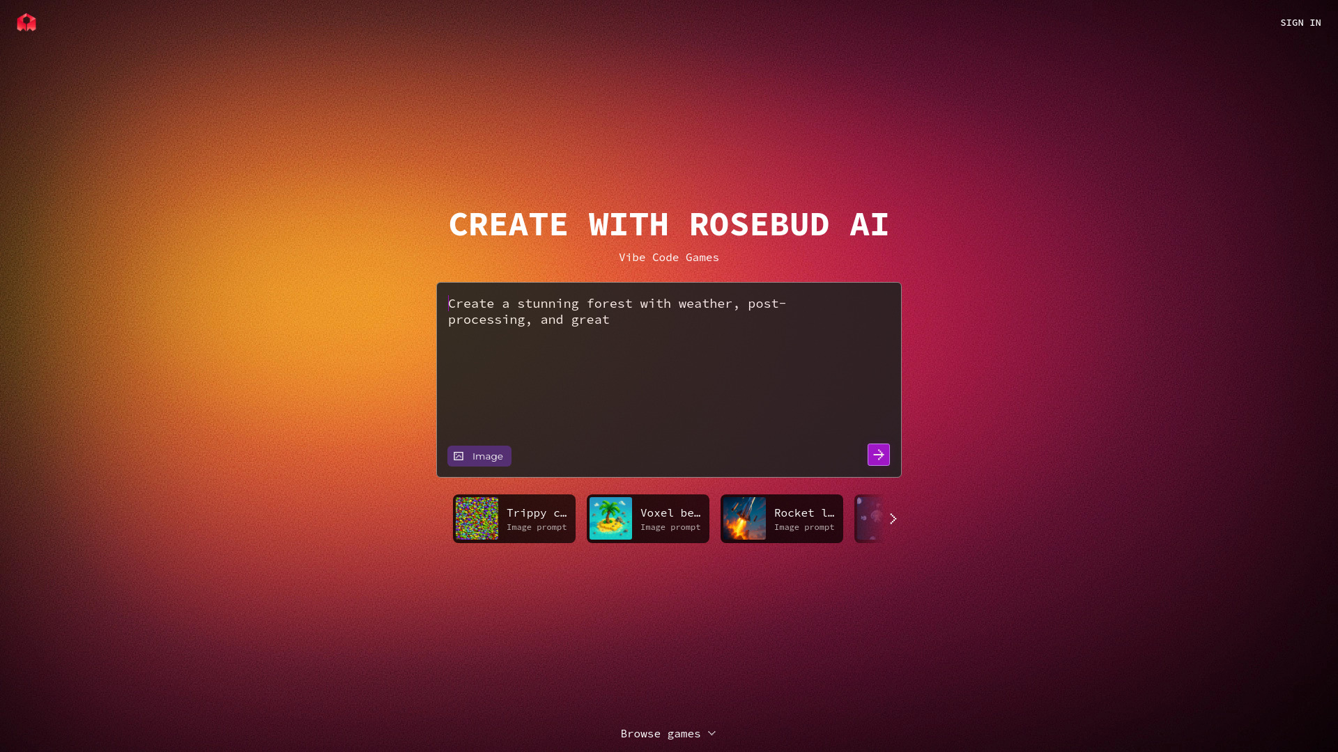 Rosebud网页截图,Rosebud网页快照