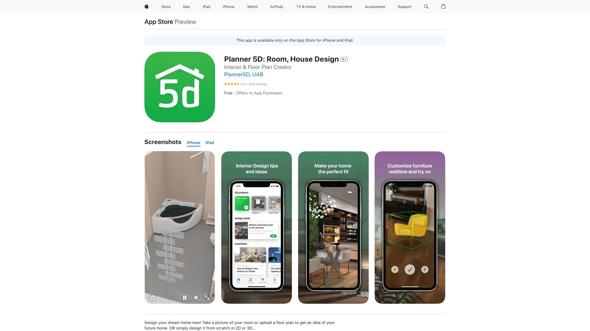 Planner 5D aka Lensa for Interior Design网页截图,Planner 5D aka Lensa for Interior Design网页快照