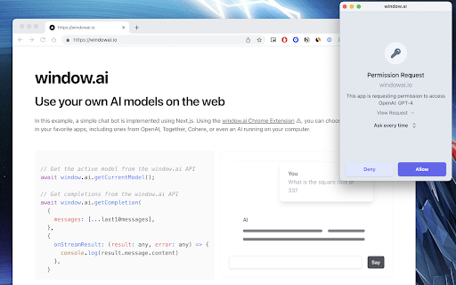 Window AI网页截图,Window AI网页快照