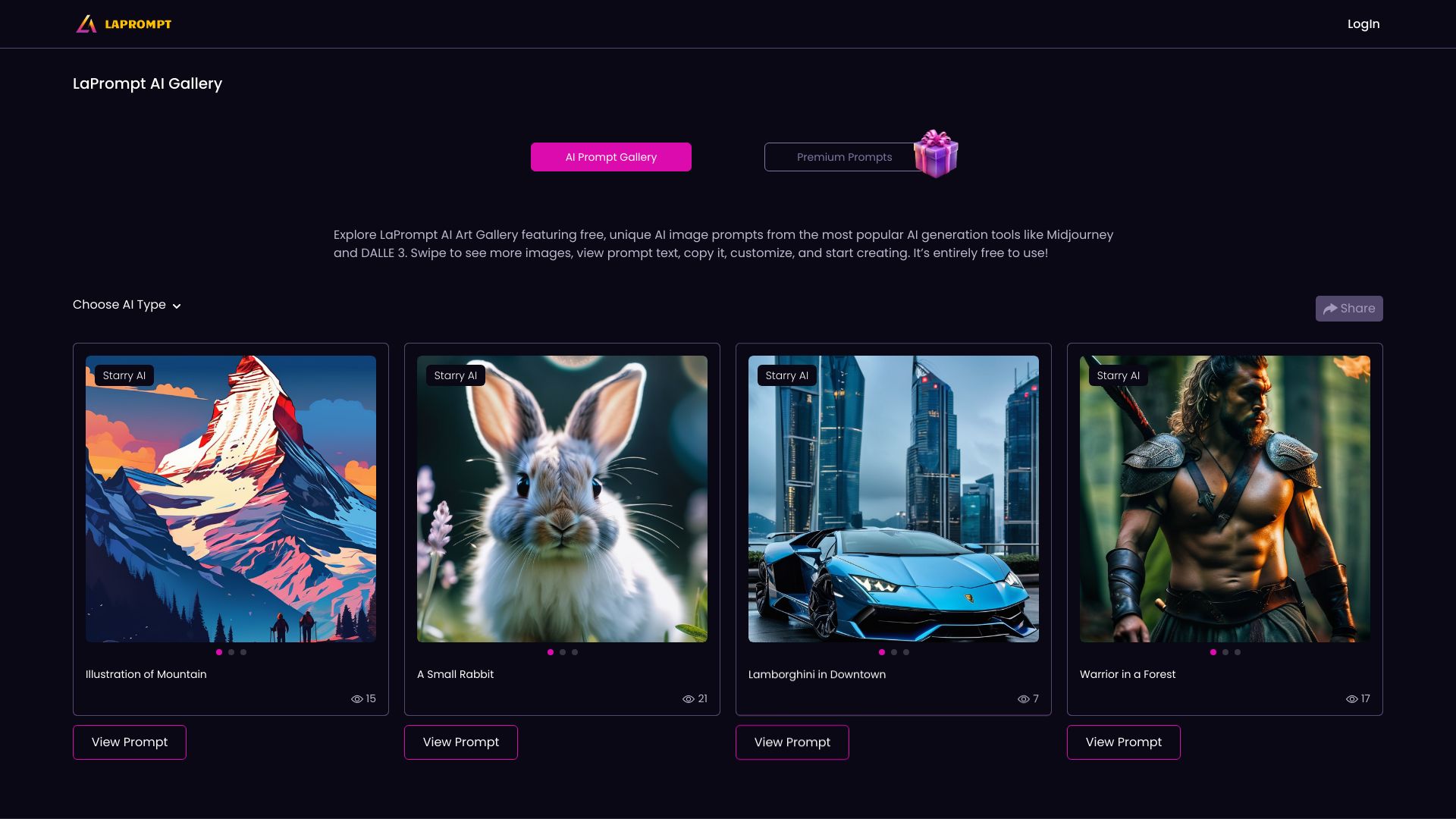 LaPrompt网页截图,LaPrompt网页快照