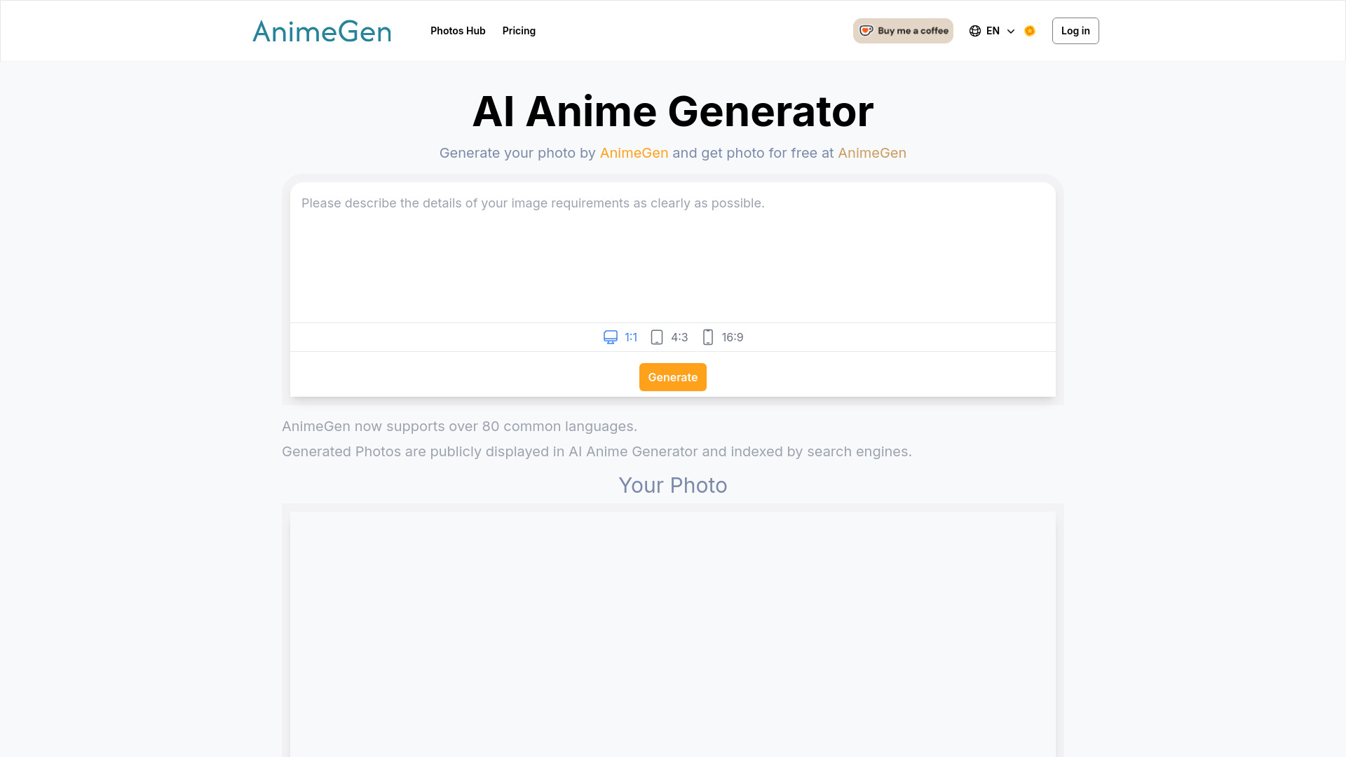 AnimeGen网页截图,AnimeGen网页快照