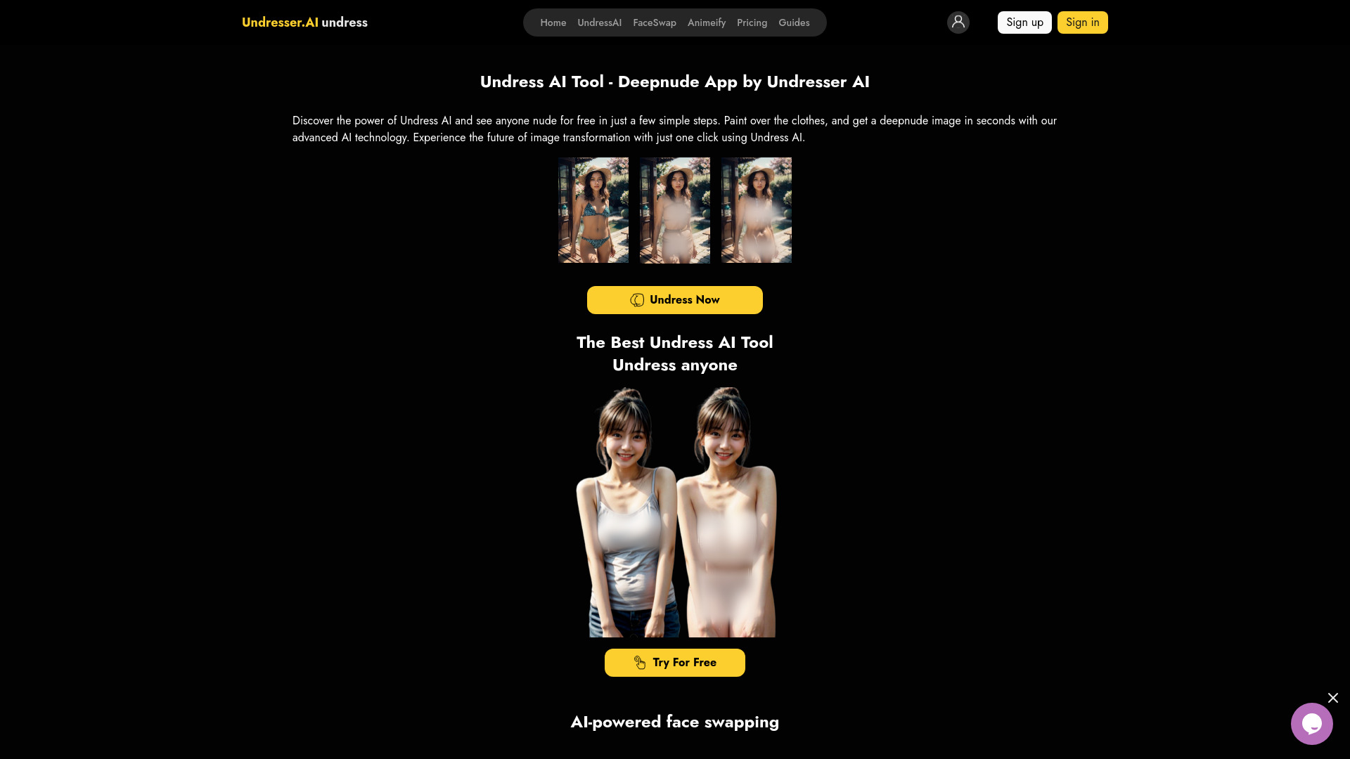 Undresser.AI Undress网页截图,Undresser.AI Undress网页快照