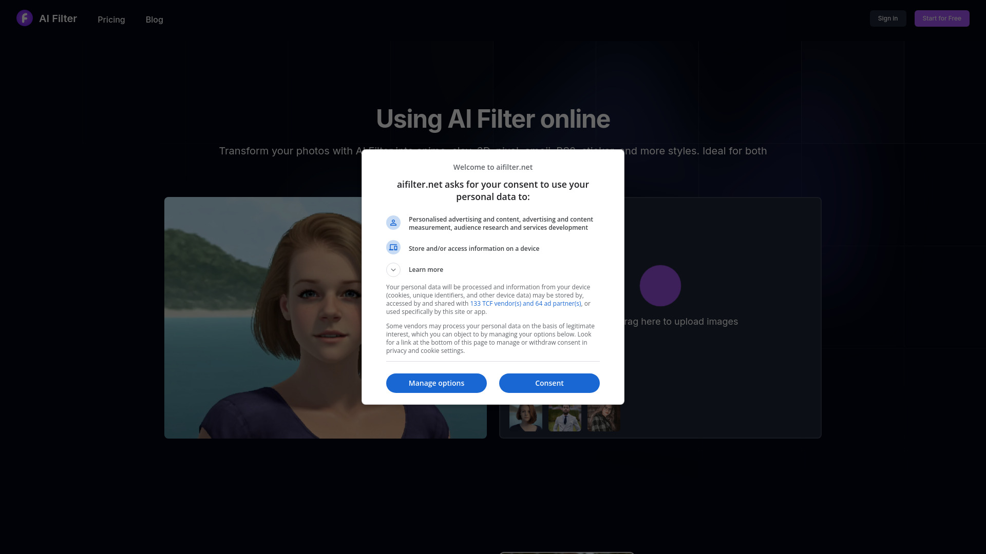 AI Filter网页截图,AI Filter网页快照