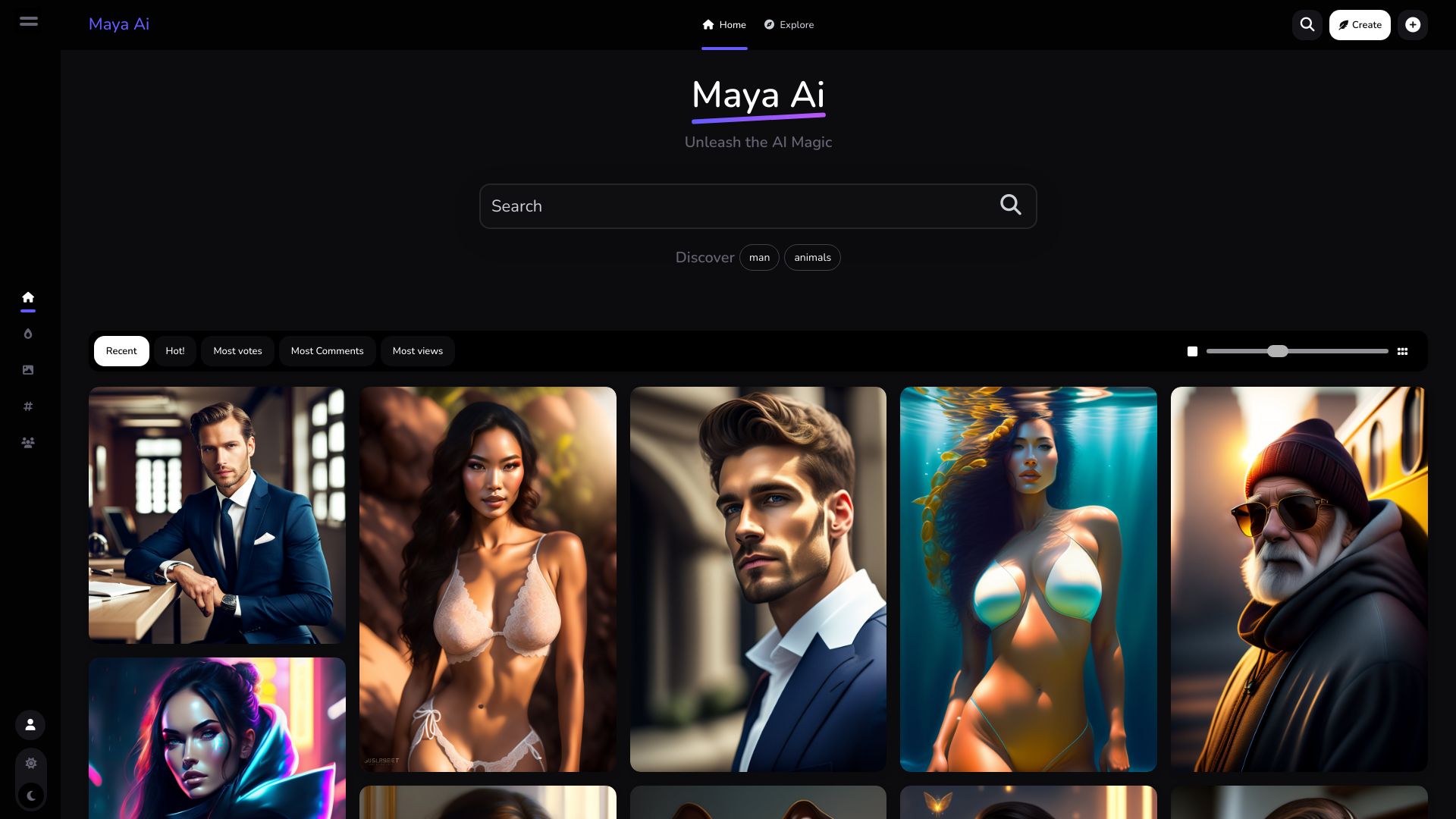 Maya Ai网页截图,Maya Ai网页快照