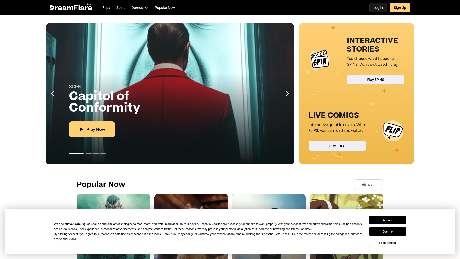 DreamFlare AI网页截图,DreamFlare AI网页快照