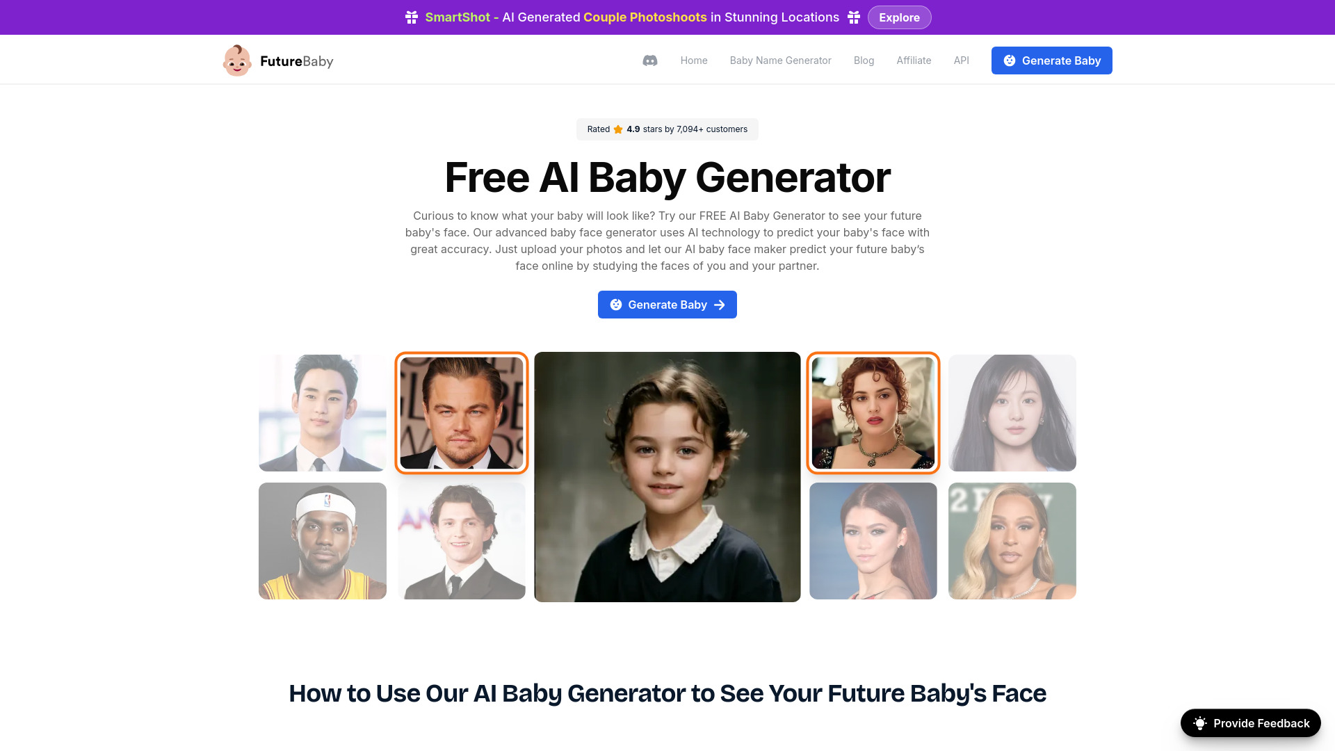AI Baby Generator -futurebaby网页截图,AI Baby Generator -futurebaby网页快照