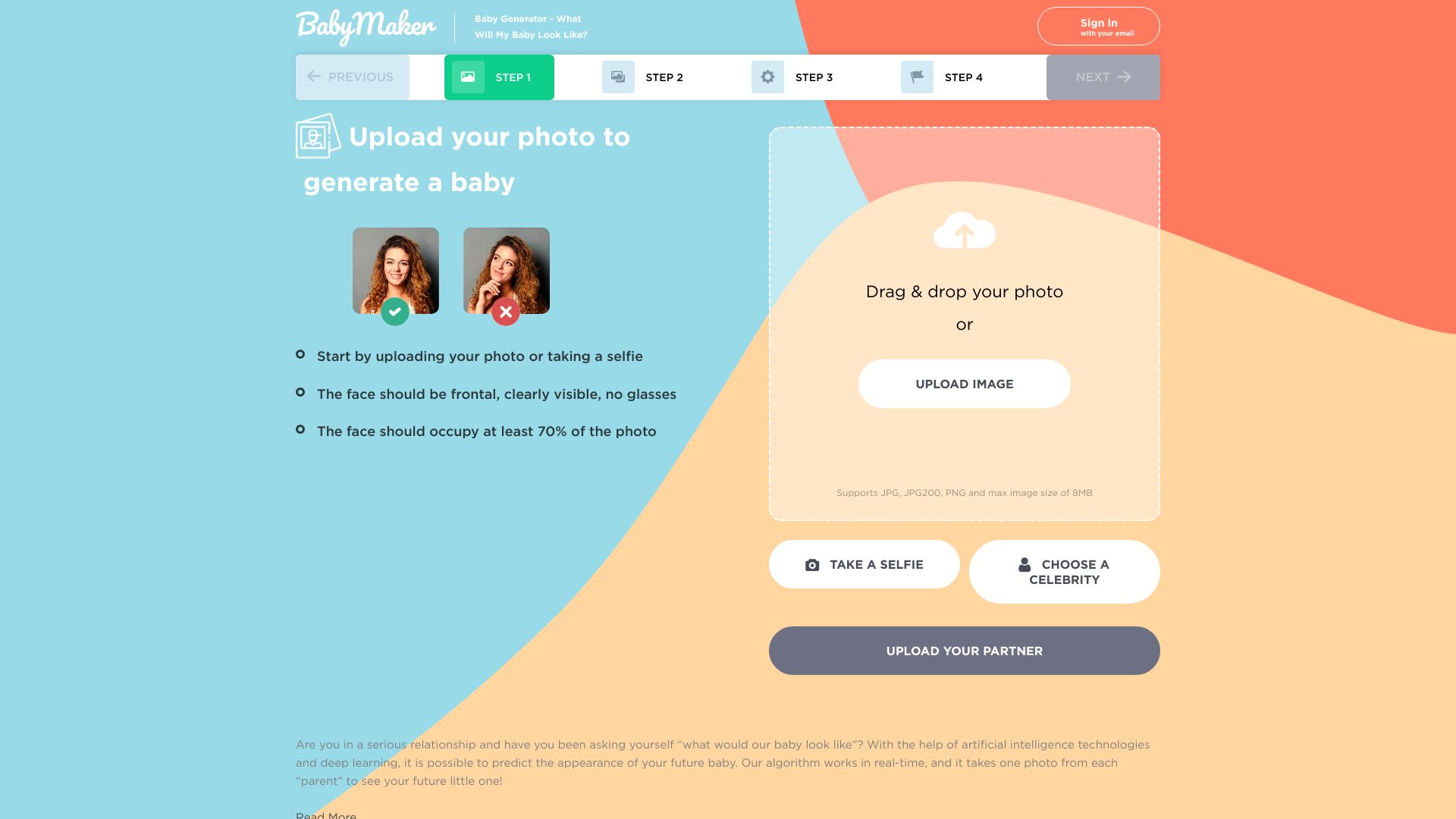 Baby Maker & Baby Face Generator网页截图,Baby Maker & Baby Face Generator网页快照