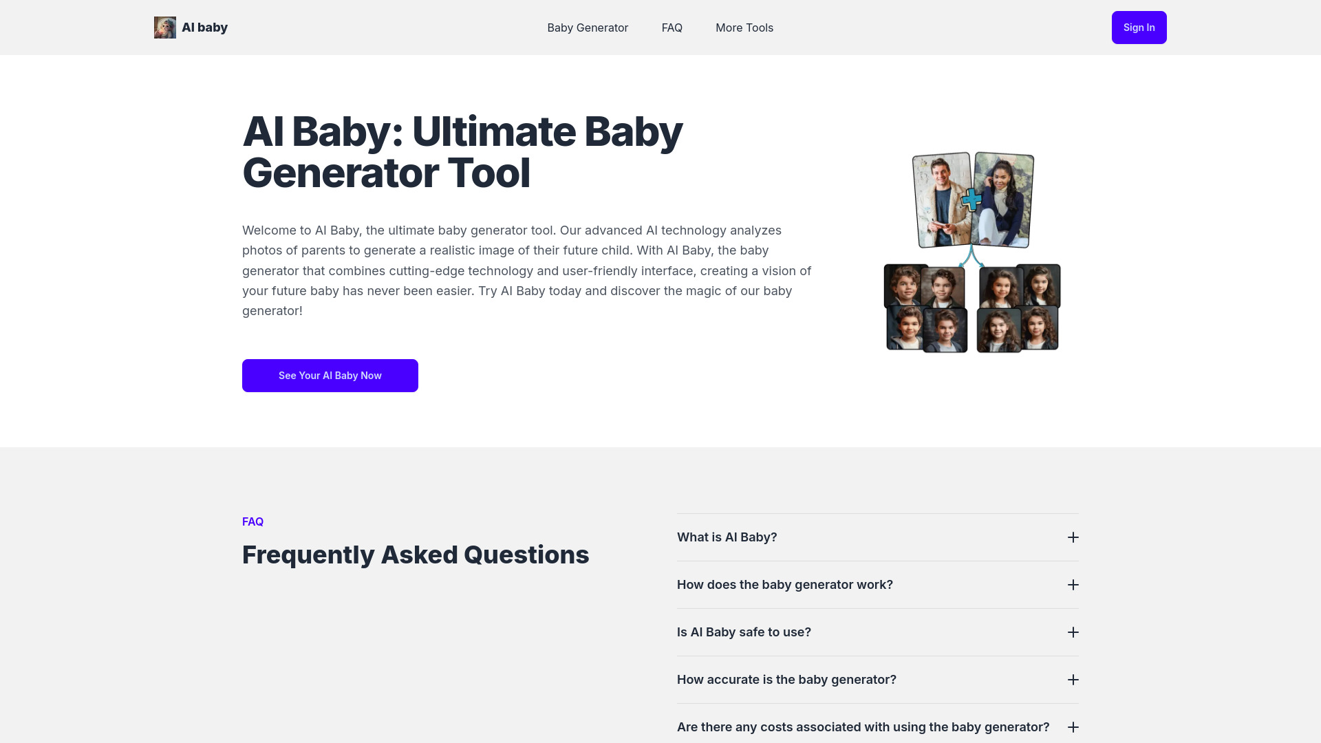 AI baby网页截图,AI baby网页快照