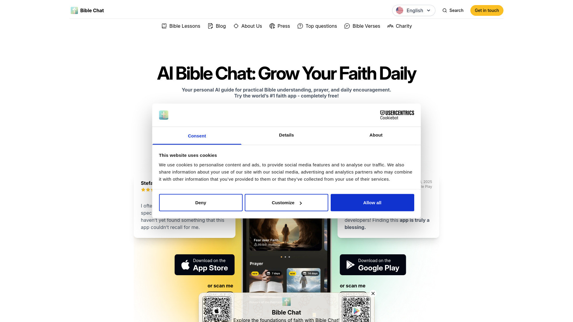 Bible Chat网页截图,Bible Chat网页快照