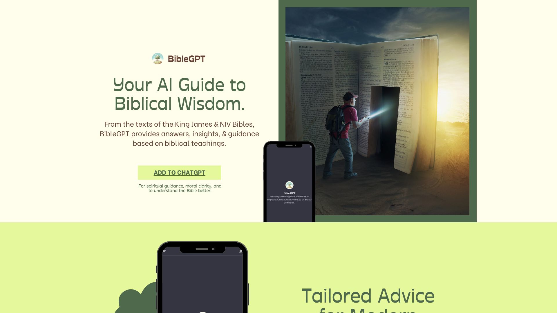 Bible GPT网页截图,Bible GPT网页快照