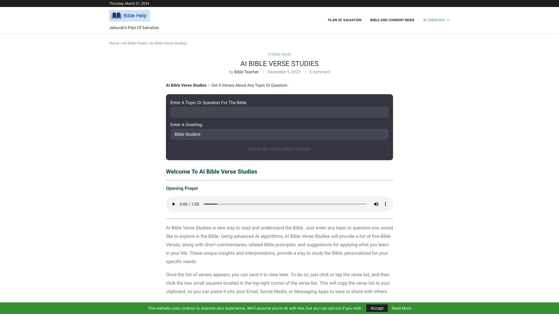 AI Bible Verse Studies网页截图,AI Bible Verse Studies网页快照