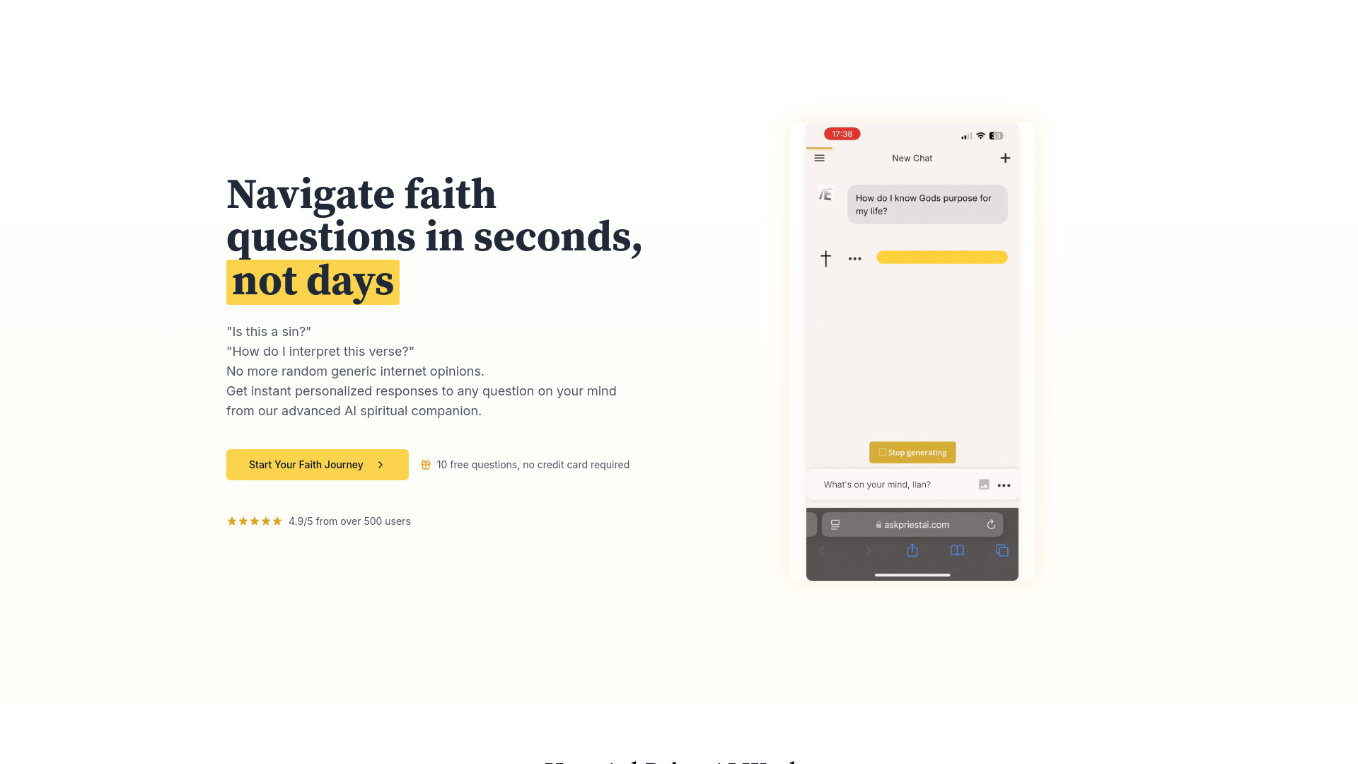 AskPriestAI网页截图,AskPriestAI网页快照