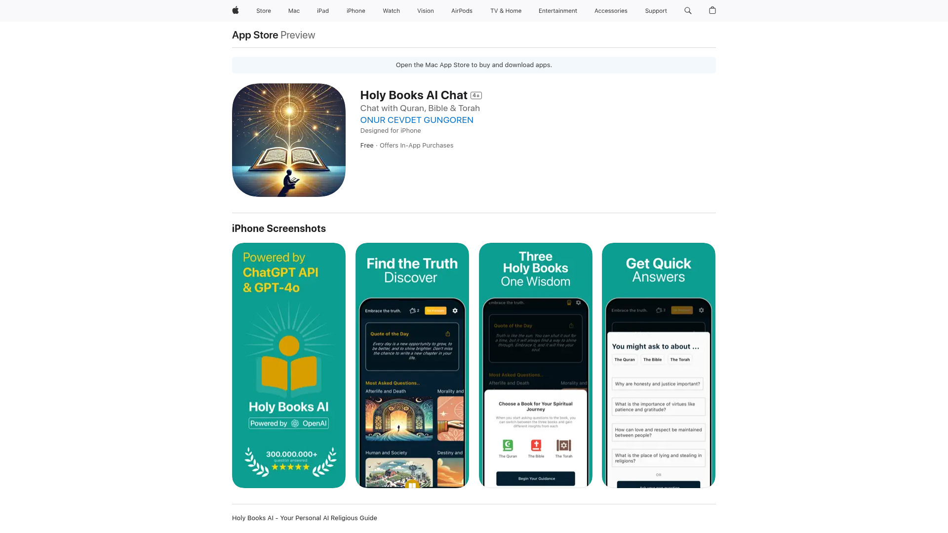 Holy Books AI网页截图,Holy Books AI网页快照
