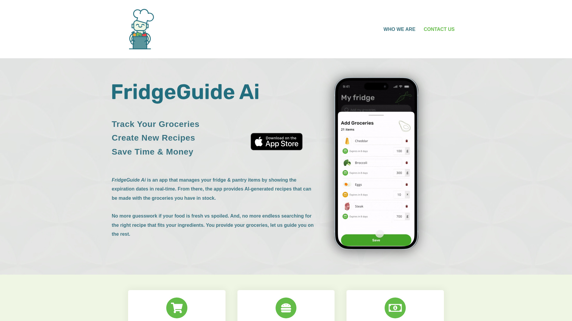 FridgeGuide Ai网页截图,FridgeGuide Ai网页快照