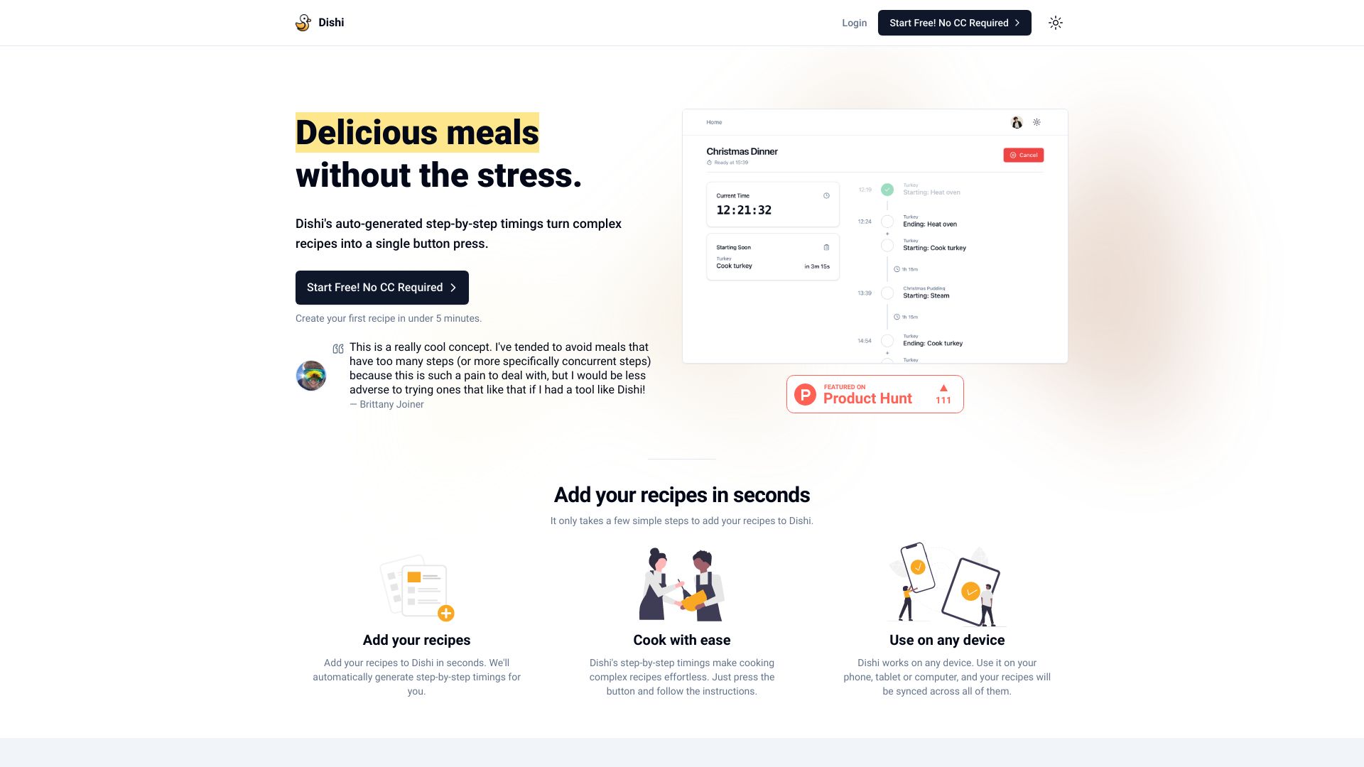 Dishi – The Meal Prep Timer网页截图,Dishi – The Meal Prep Timer网页快照