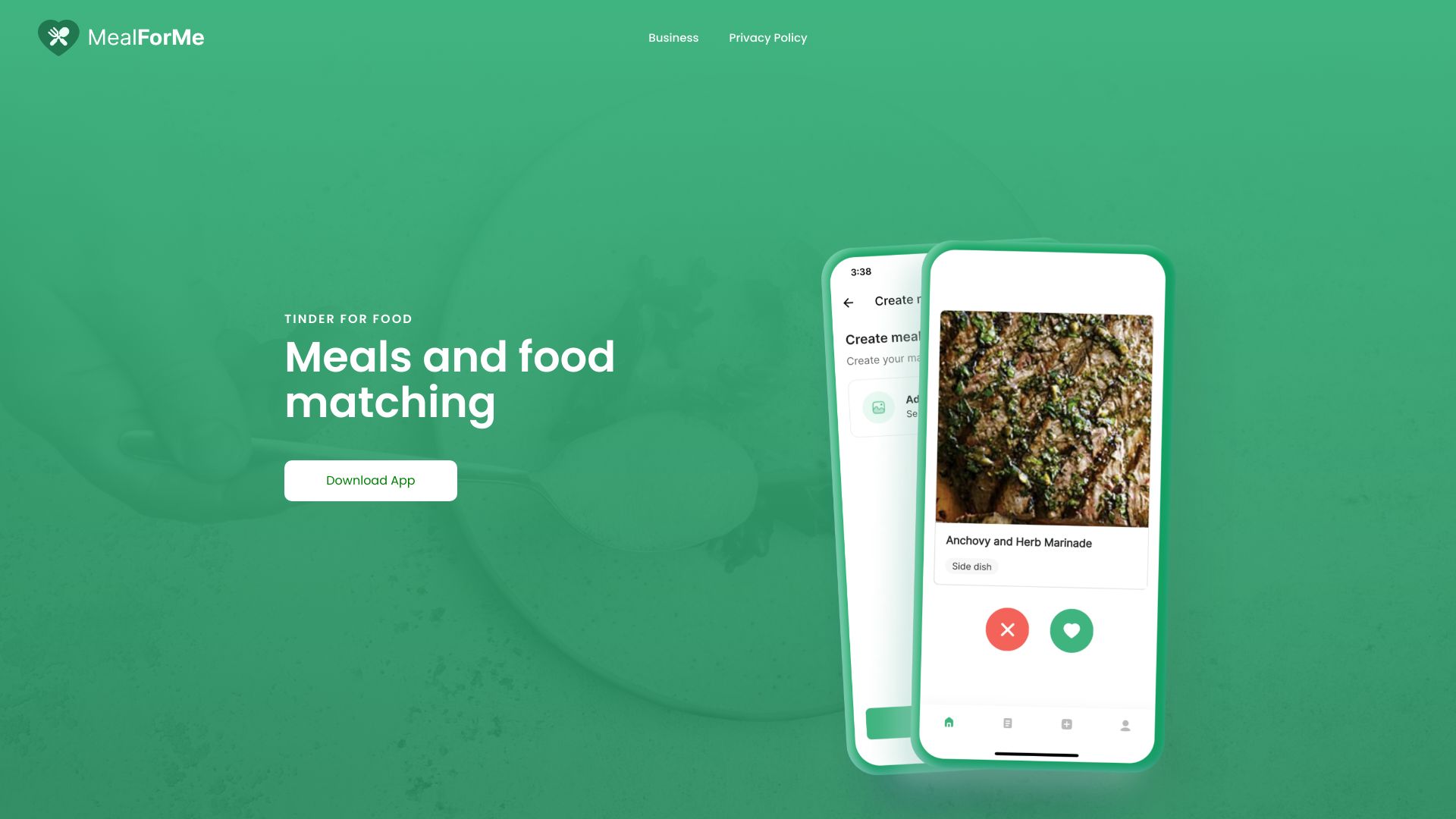 MealForMe网页截图,MealForMe网页快照