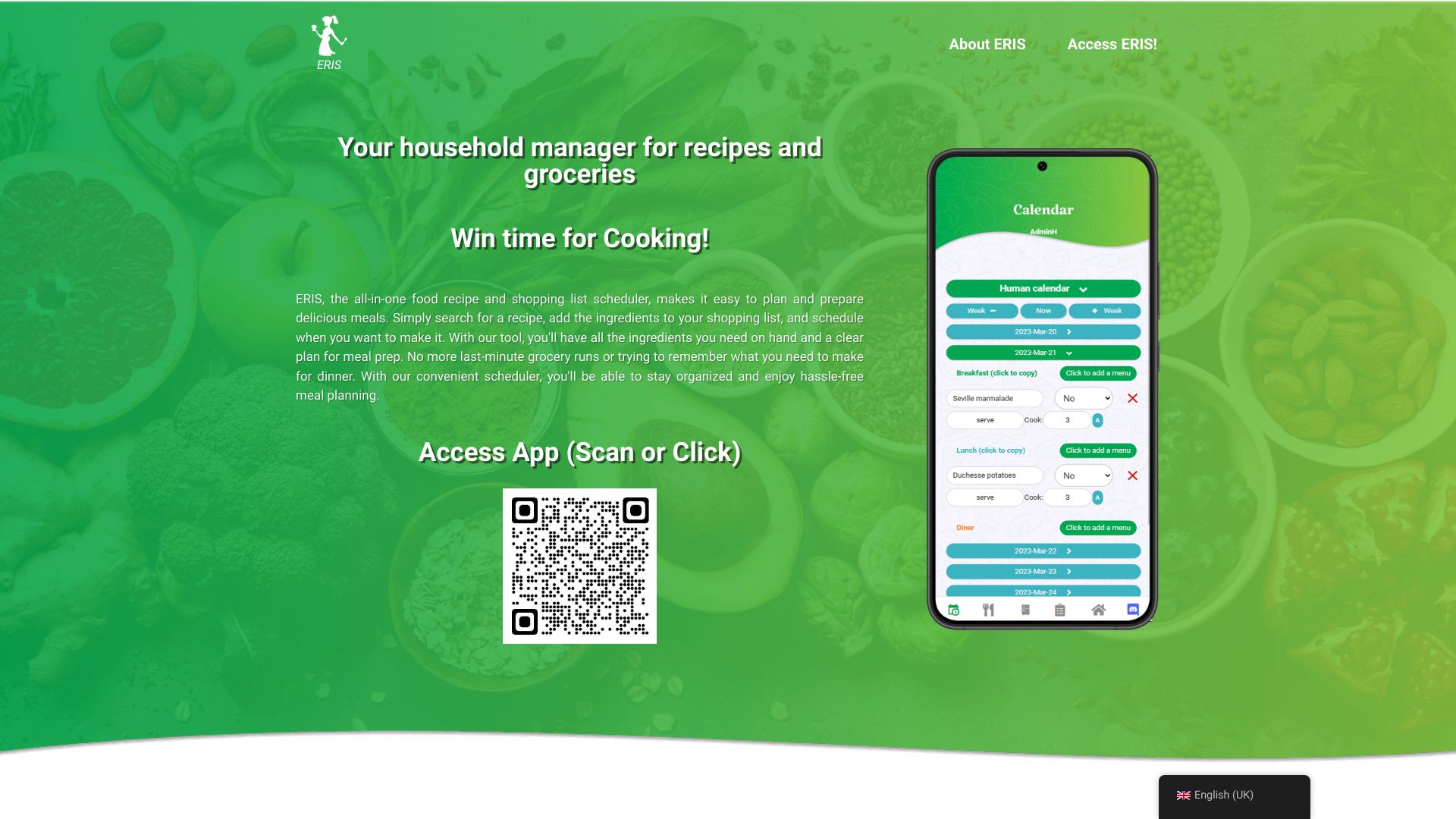 ERIS – Easy Recipe Intelligent System网页截图,ERIS – Easy Recipe Intelligent System网页快照