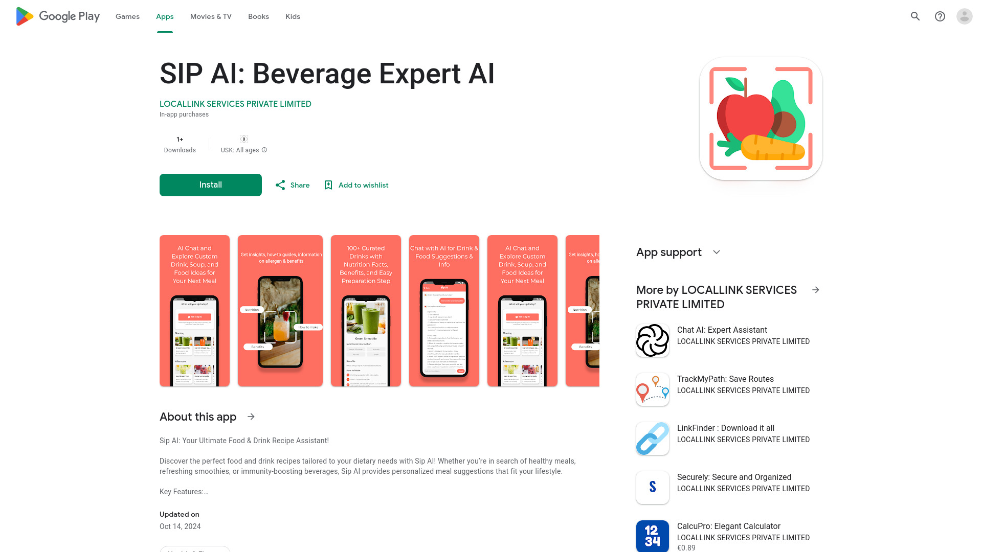 SIP AI : Food & Drink AI网页截图,SIP AI : Food & Drink AI网页快照