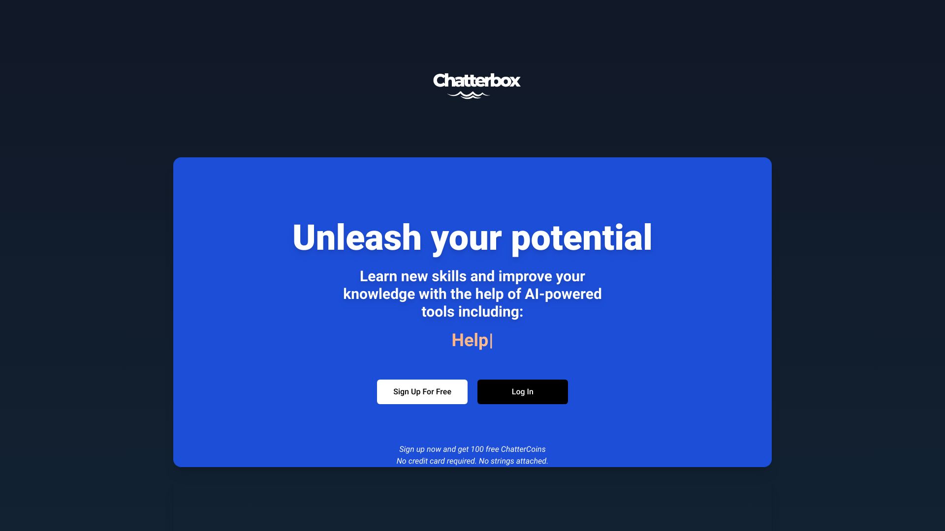 ChatterBox网页截图,ChatterBox网页快照