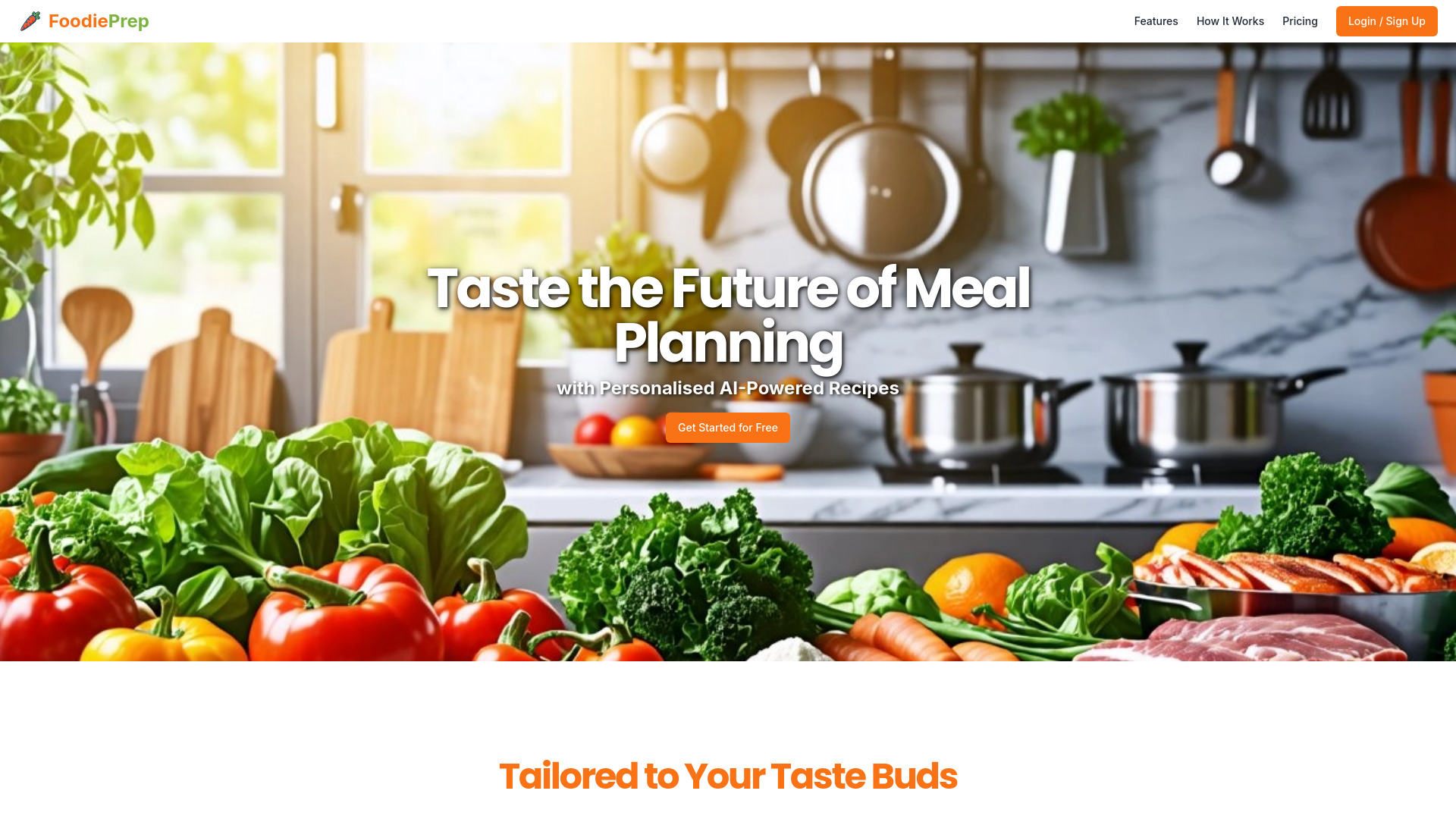 FoodiePrep网页截图,FoodiePrep网页快照