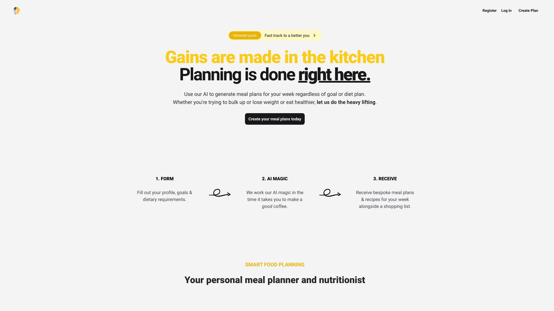 Mealmind网页截图,Mealmind网页快照