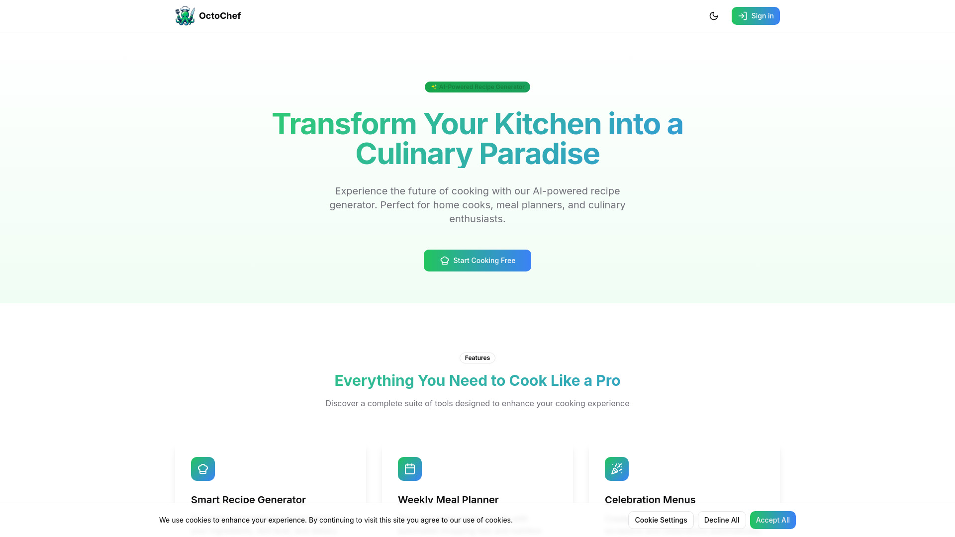 OctoChef网页截图,OctoChef网页快照