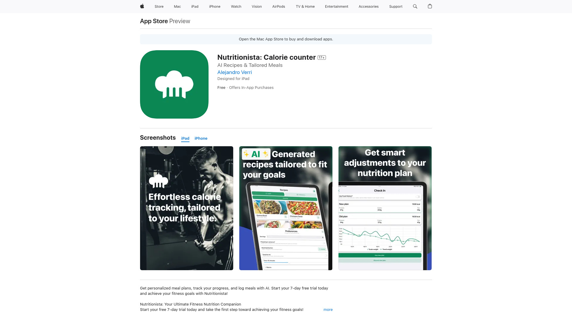 Nutritionista网页截图,Nutritionista网页快照