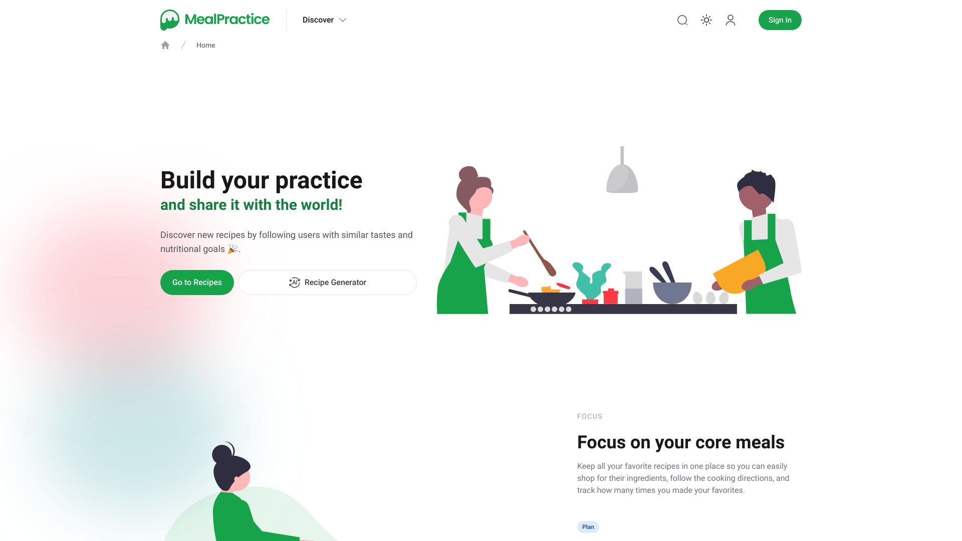 MealPractice网页截图,MealPractice网页快照