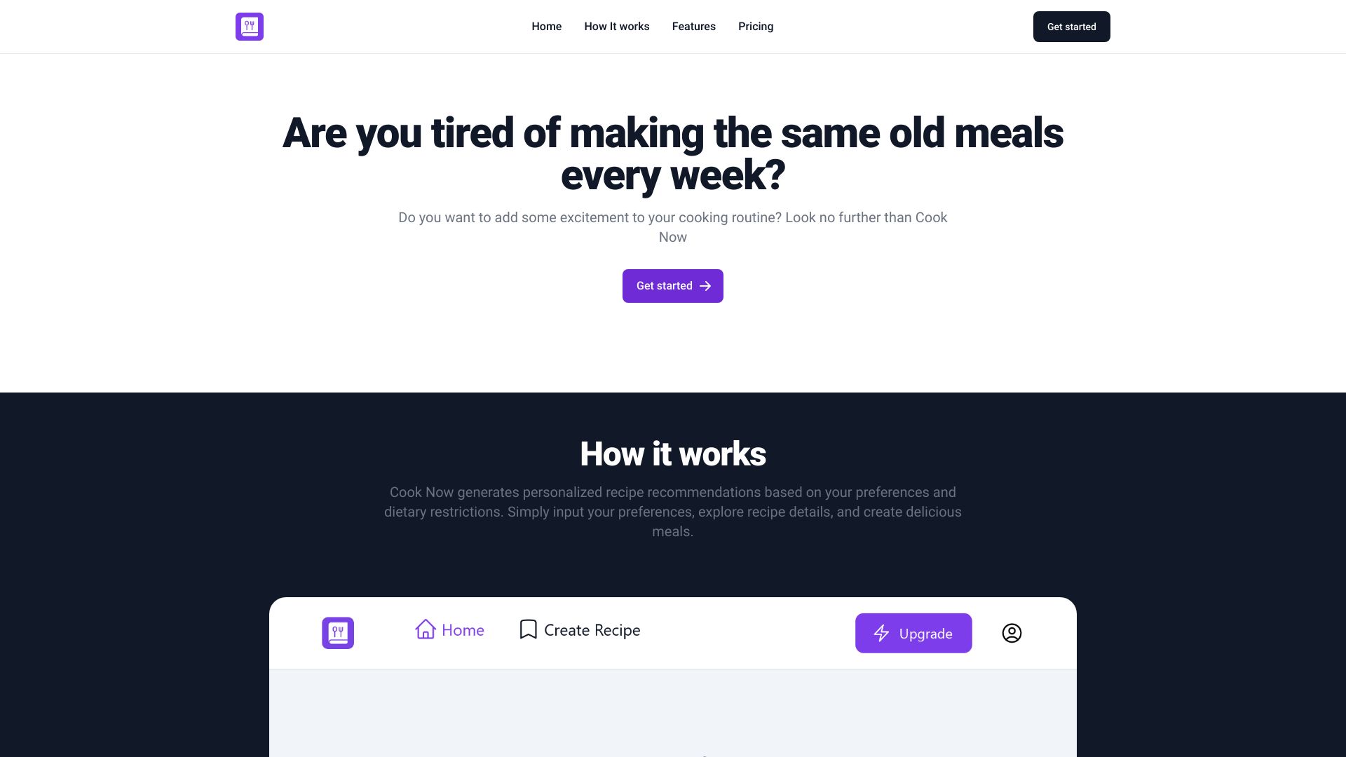 Cook Now网页截图,Cook Now网页快照