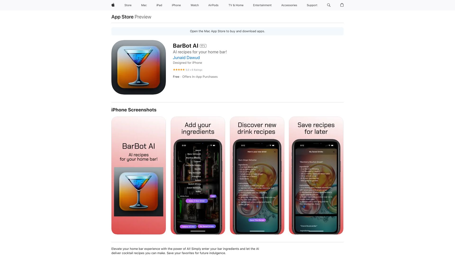 BarBot AI网页截图,BarBot AI网页快照