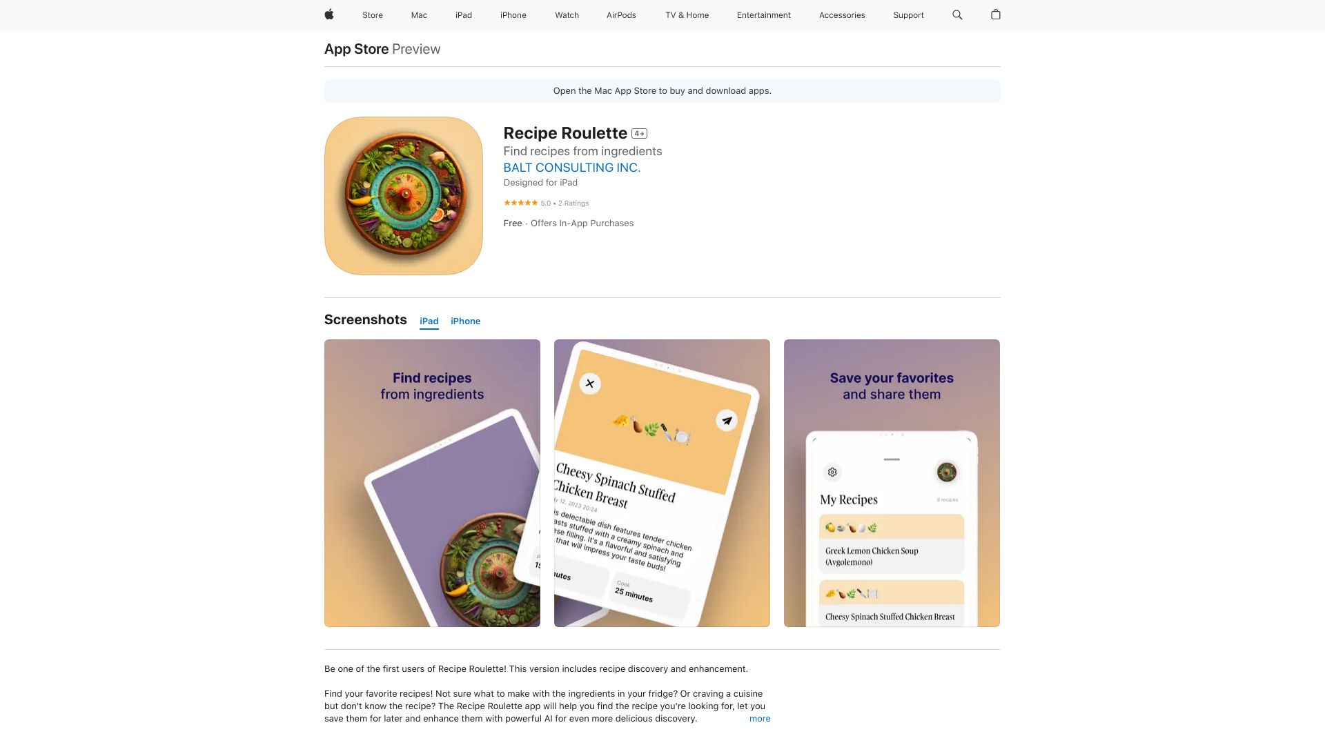 Recipe Roulette网页截图,Recipe Roulette网页快照