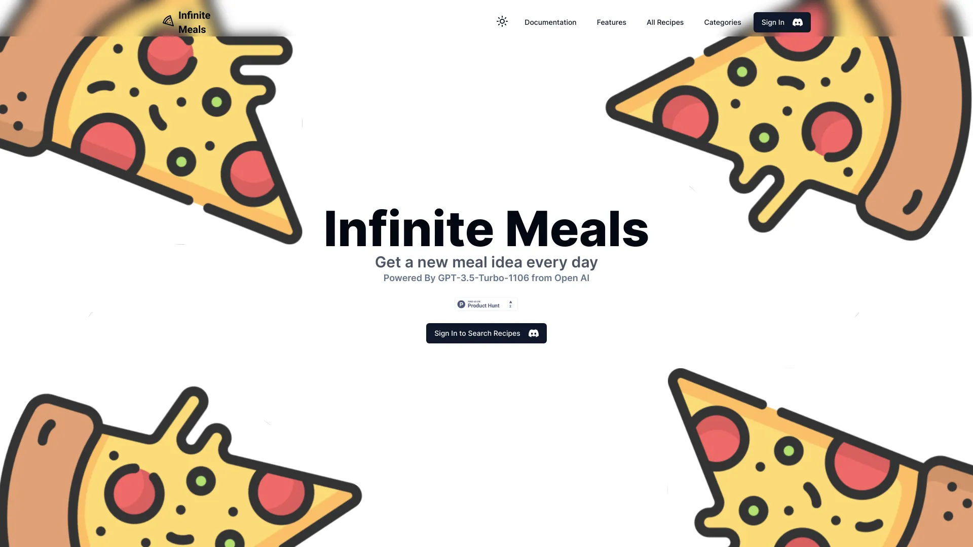Infinite Meals网页截图,Infinite Meals网页快照