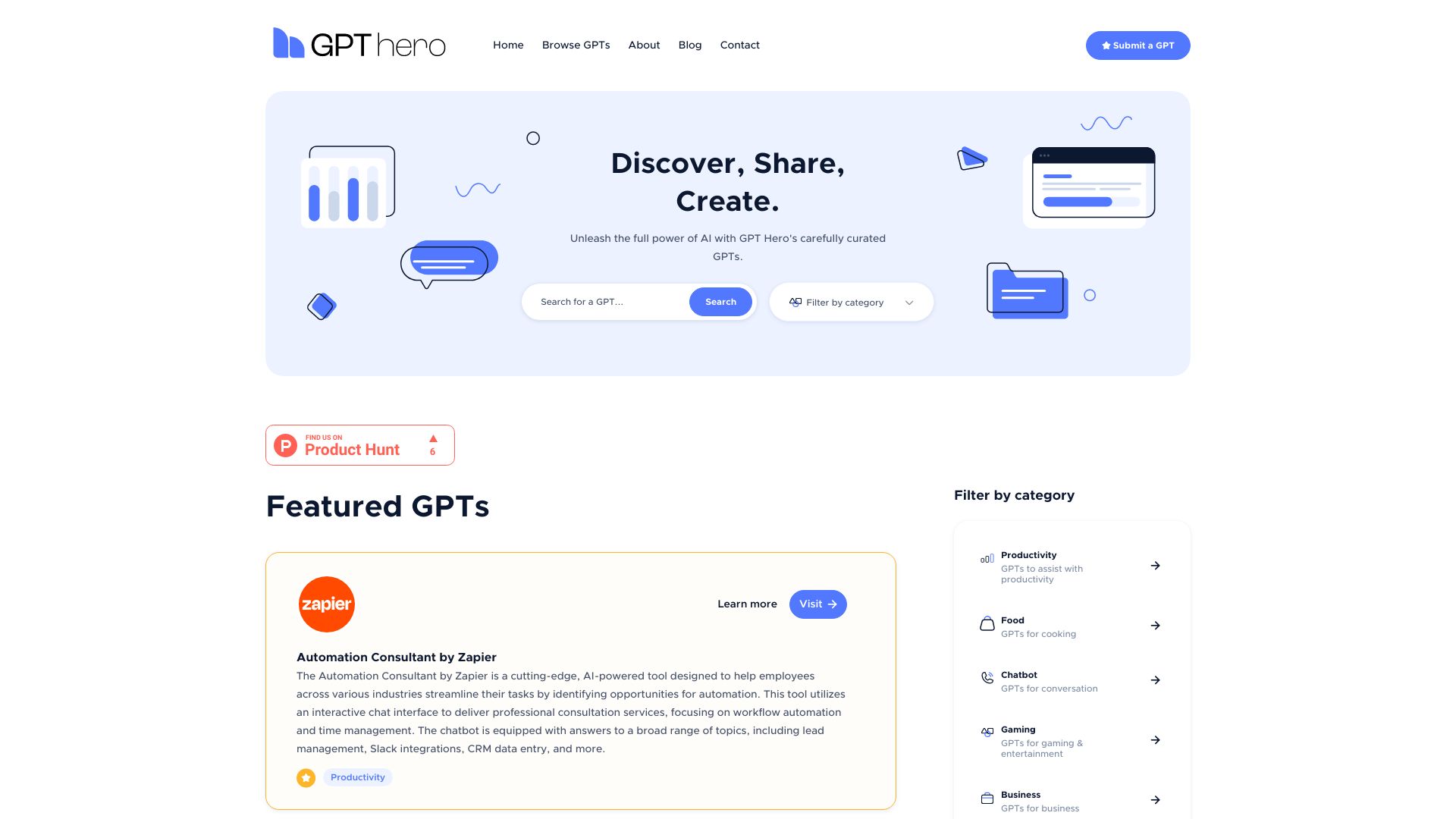 GPT Hero网页截图,GPT Hero网页快照