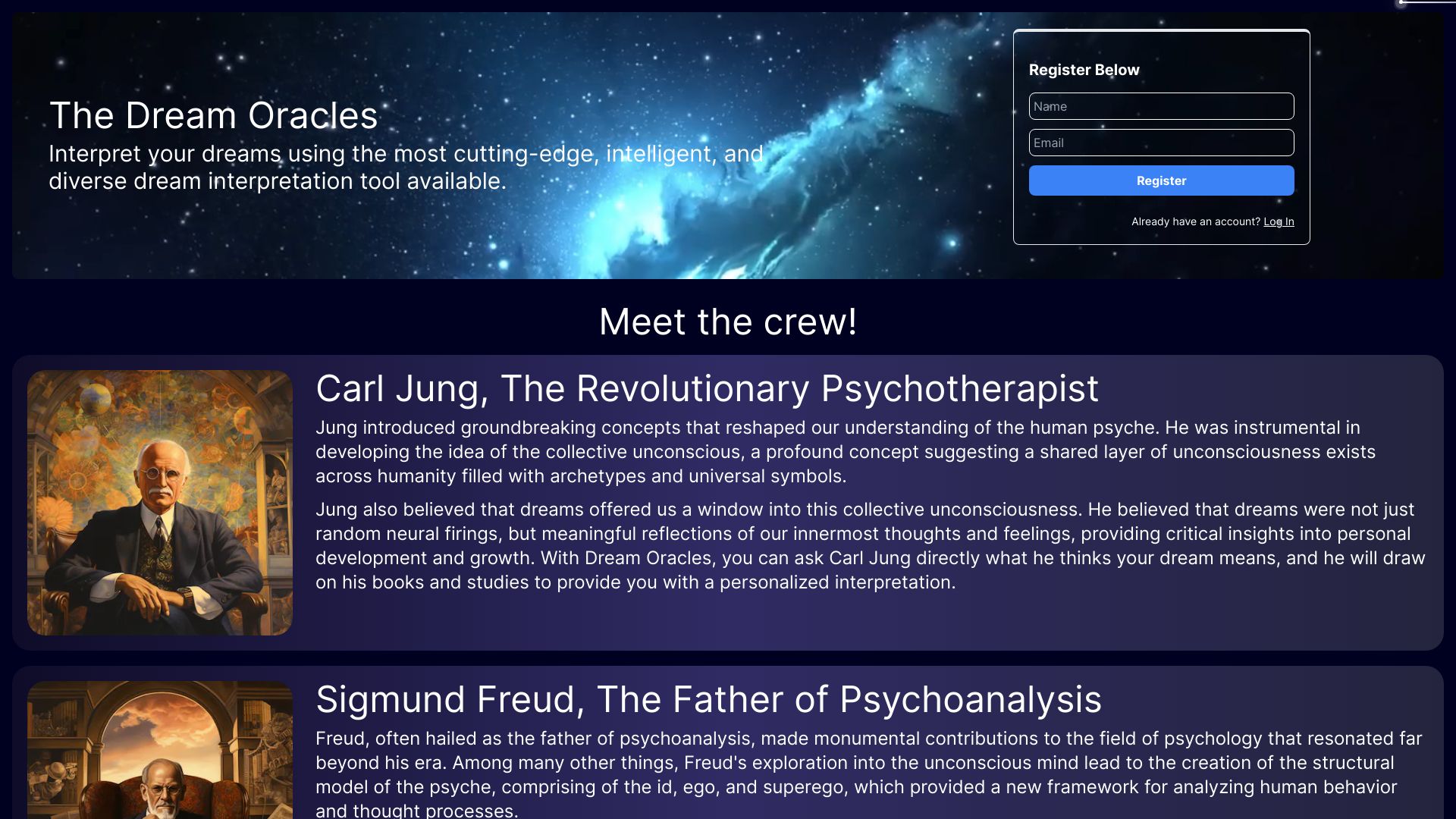 Dream Oracles网页截图,Dream Oracles网页快照