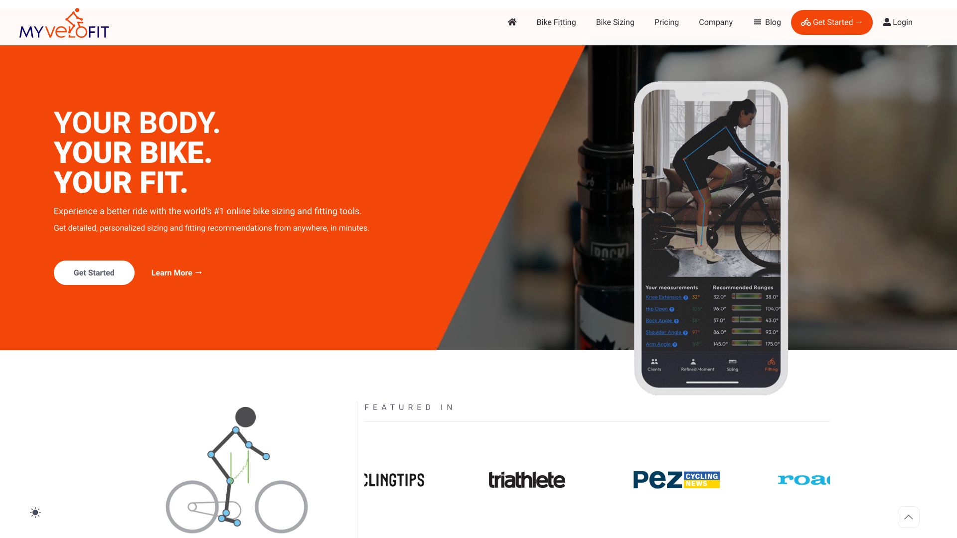 MyVeloFit网页截图,MyVeloFit网页快照