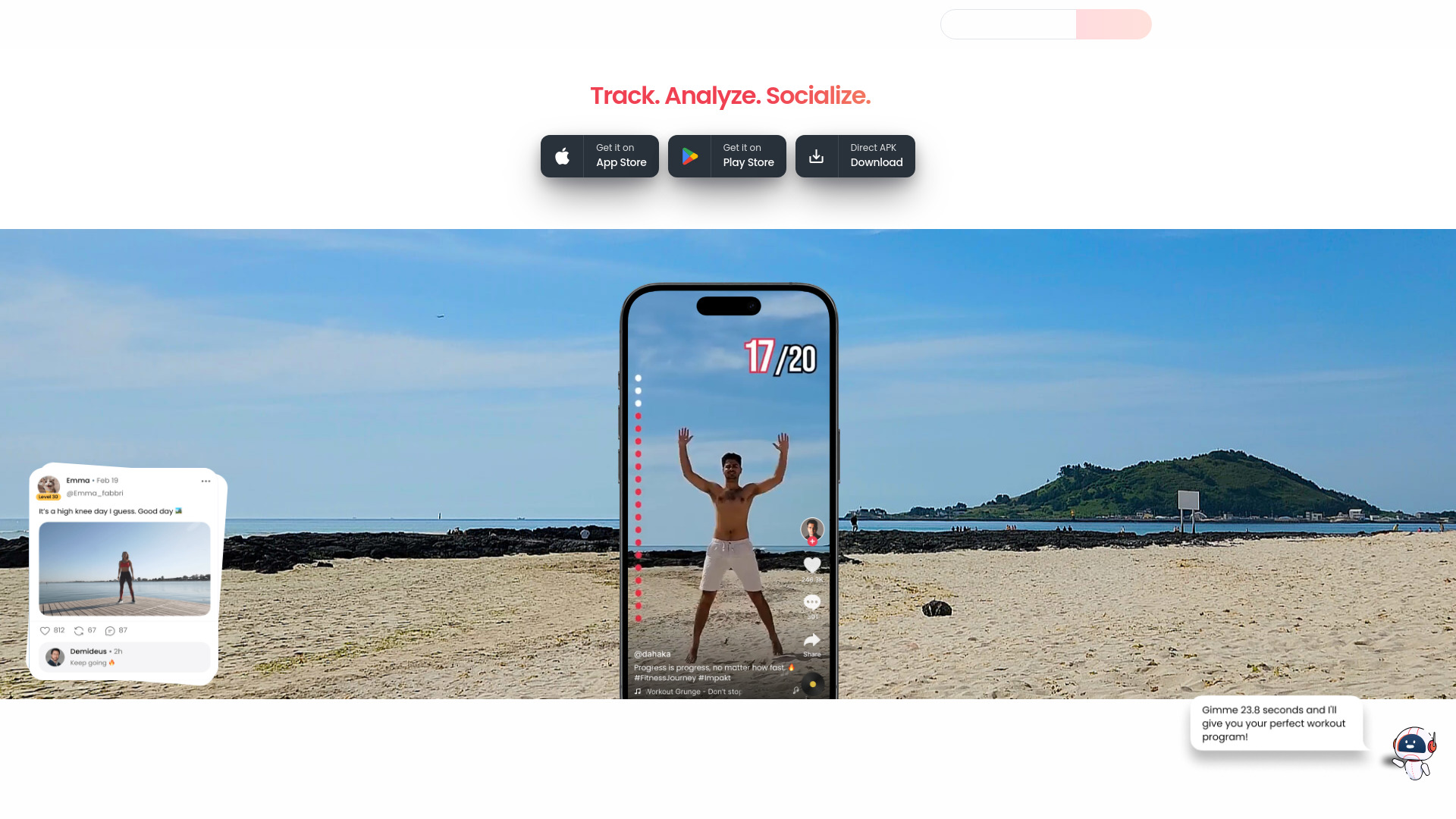 Impakt: AI Based Social Fitness网页截图,Impakt: AI Based Social Fitness网页快照
