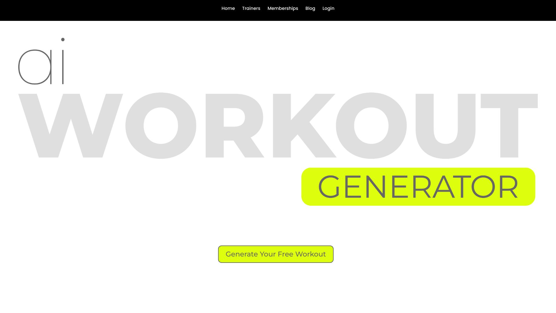 Ai Workout Generator网页截图,Ai Workout Generator网页快照