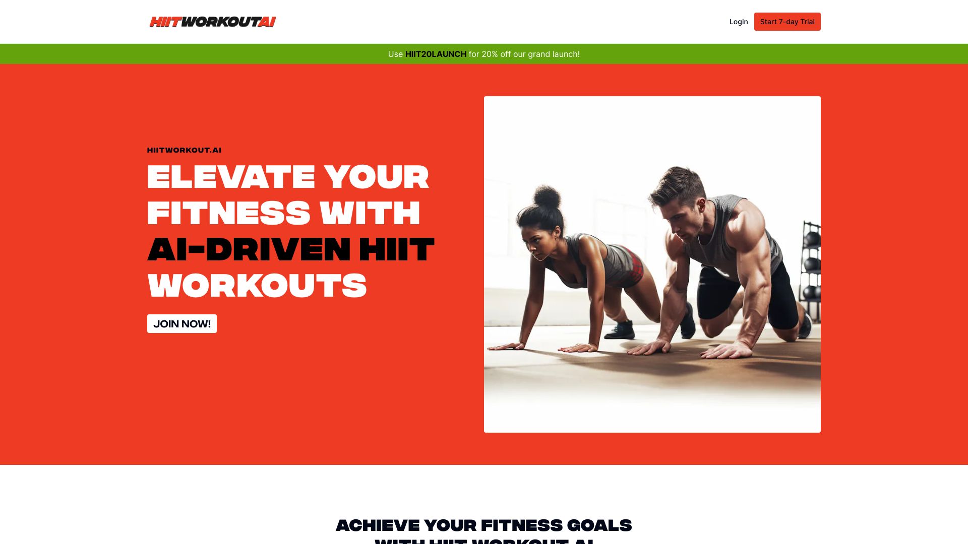 HIIT Workout AI网页截图,HIIT Workout AI网页快照