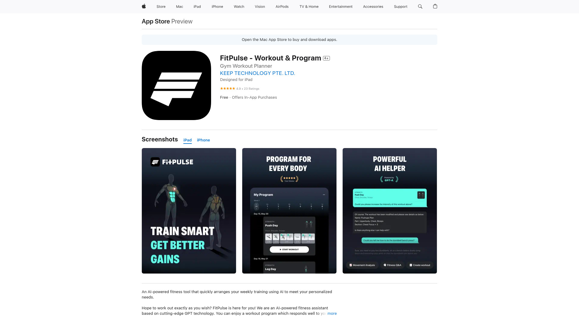 FitPulse网页截图,FitPulse网页快照