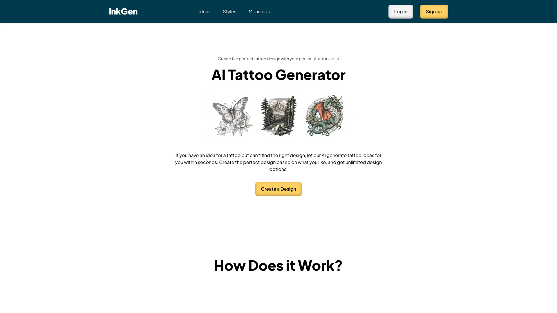InkGen网页截图,InkGen网页快照