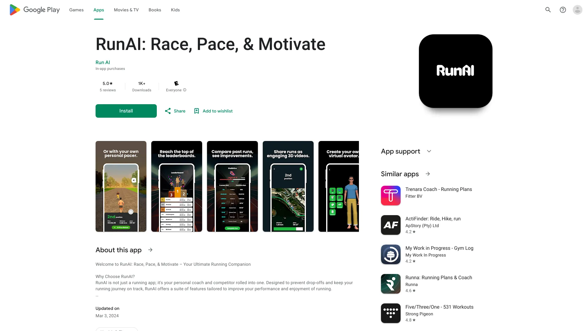 RunAI网页截图,RunAI网页快照