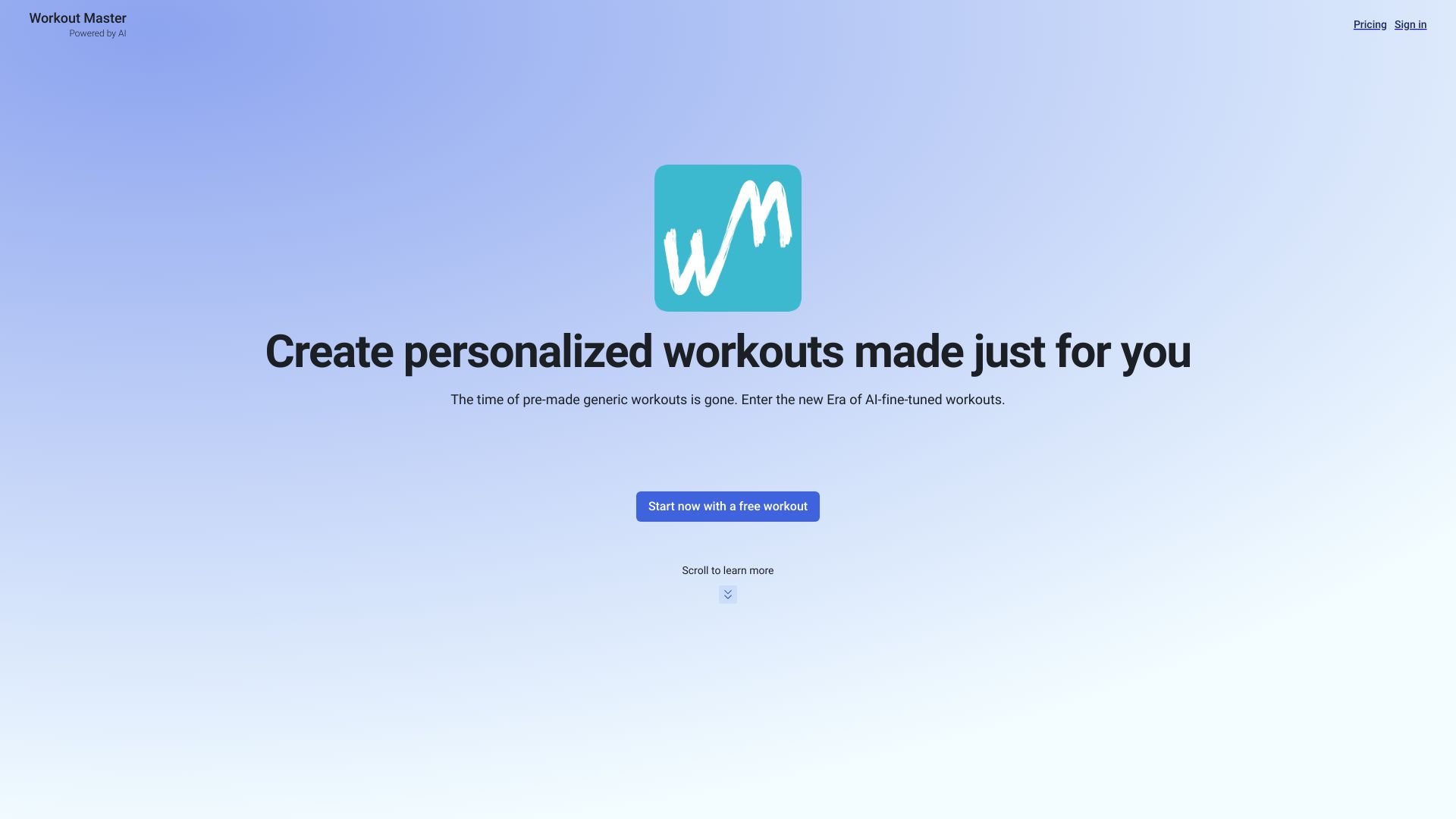 Workout Master网页截图,Workout Master网页快照
