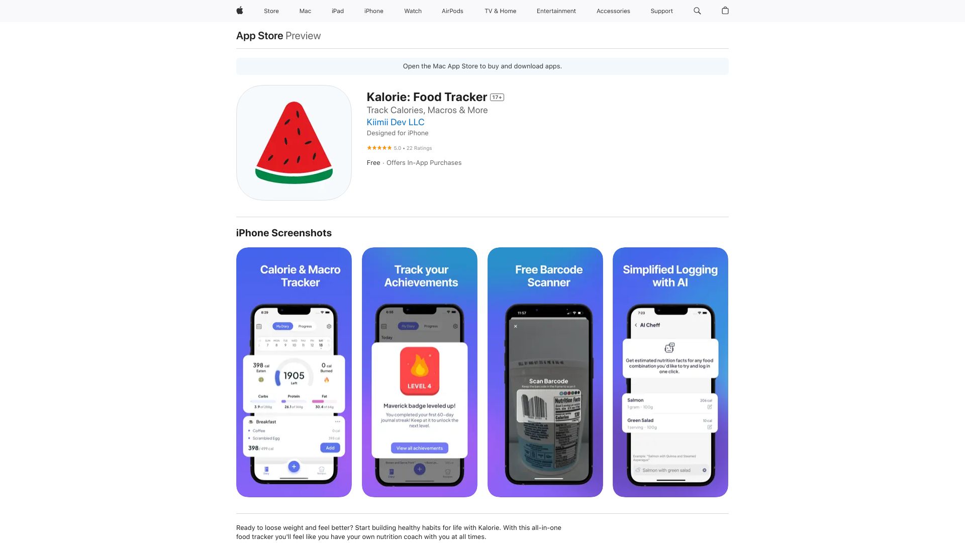 Kalorie网页截图,Kalorie网页快照