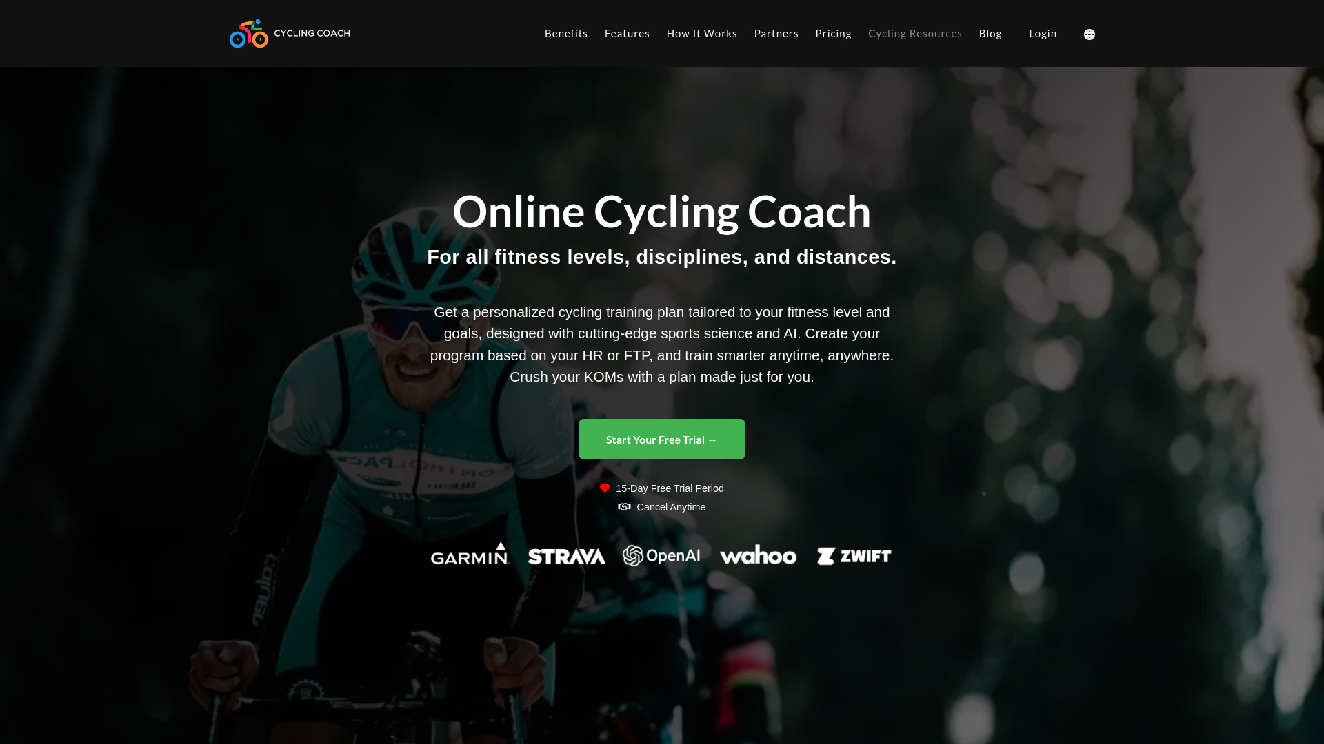 AI Cycling Coach网页截图,AI Cycling Coach网页快照