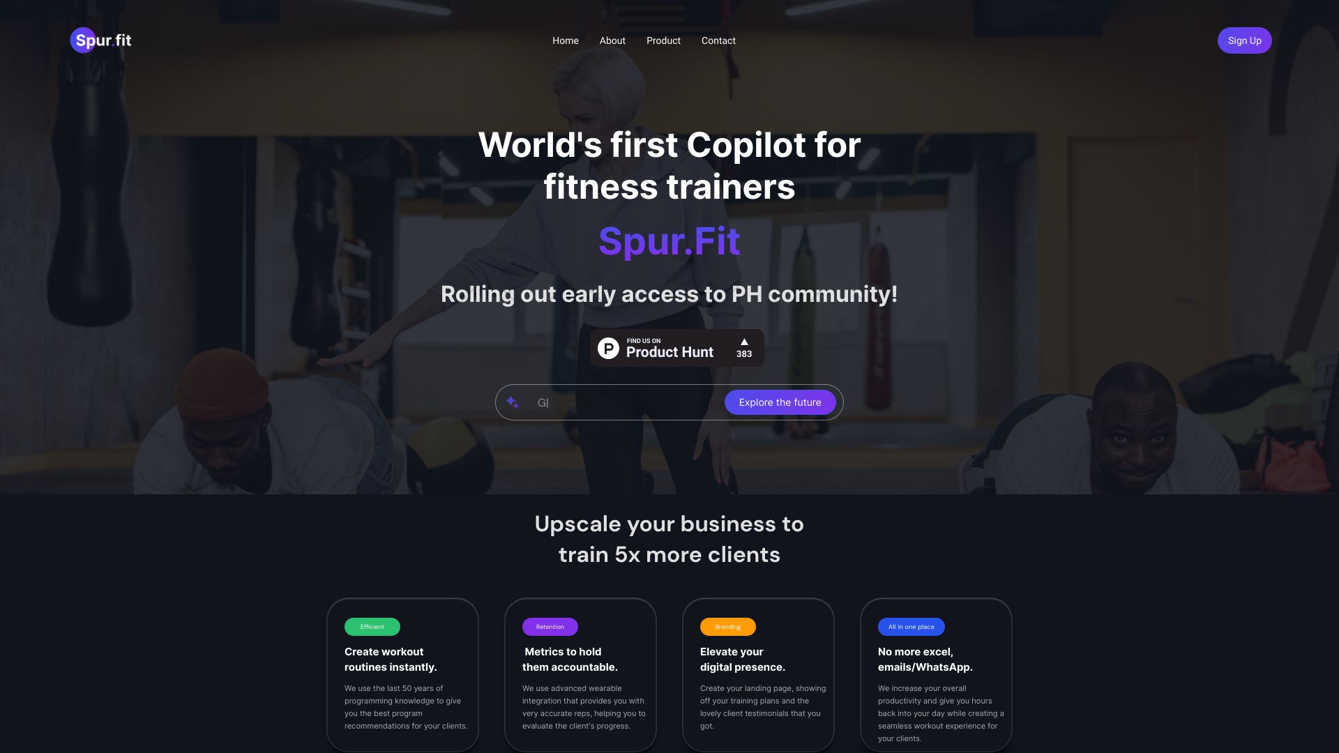 Spur.fit网页截图,Spur.fit网页快照